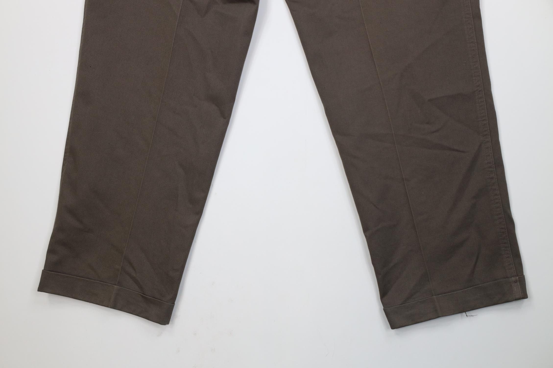 Vintage Vintage 90s Streetwear Pleated Cuffed Chino Pants Trousers Size US 34 / EU 50 - 17 Thumbnail