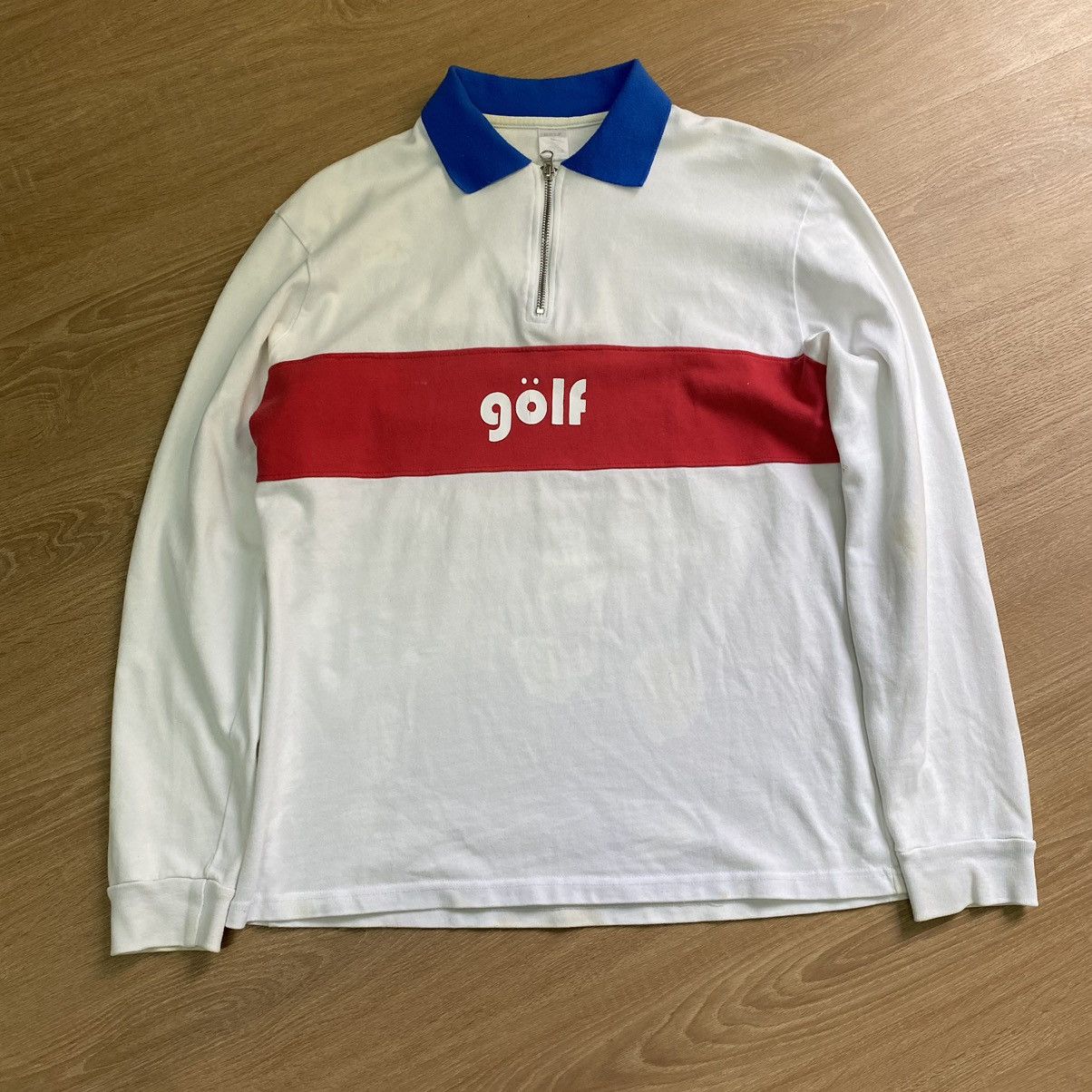 Golf Wang × Tyler The Creator × Vintage RARE! Golf Half Zipper Collar Long Sleeve Tyler The Creator Size US M / EU 48-50 / 2 - 5 Thumbnail