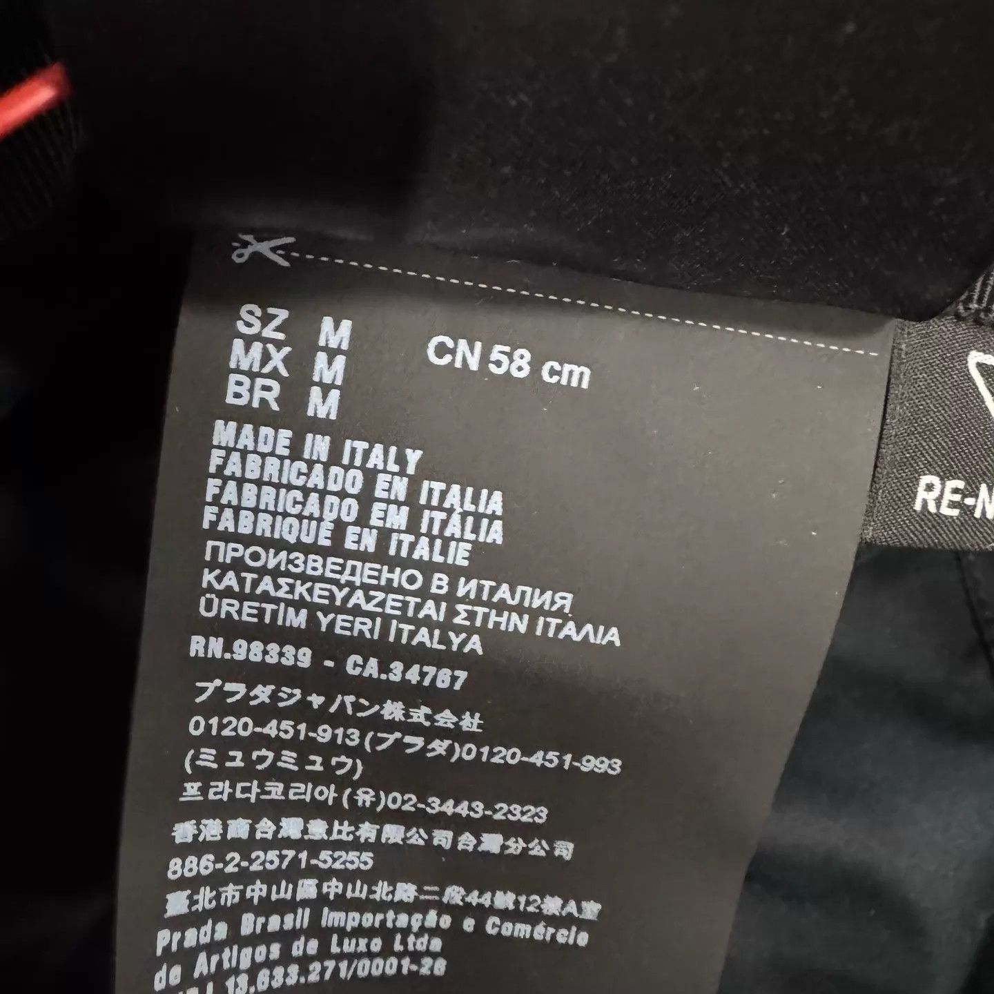 Prada Prada Black Recycled Nylon Tri Logo Bucket Hat M Size ONE SIZE - 6 Thumbnail