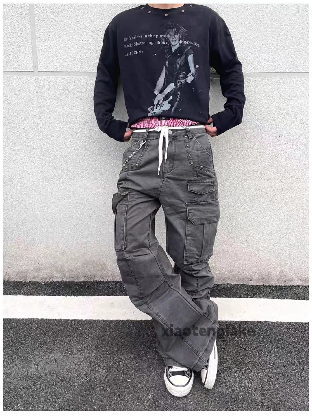 Vintage Unisex washed faded utility punk yuppie grunge pants Size US 33 - 1 Thumbnail