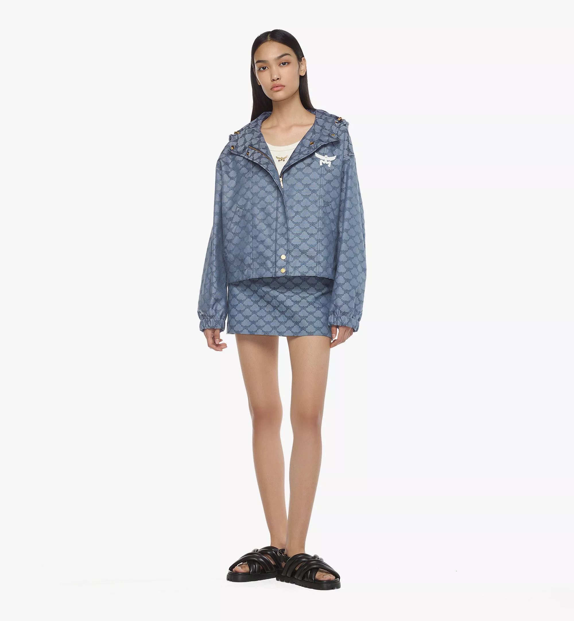 MCM o1mt1gz1224 Zip Up Jacket in Indigo Size XL / US 12-14 / IT 48-50 - 2 Thumbnail