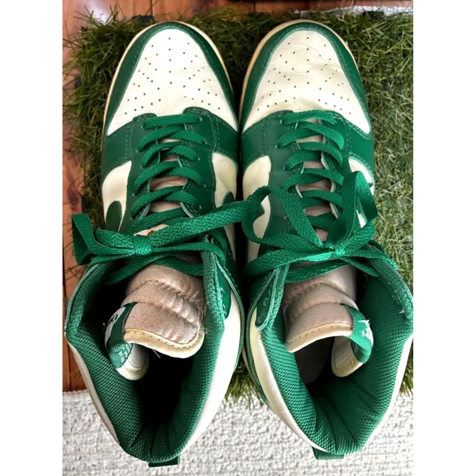 Nike VINTAGE Nike Dunk High Sneaker 2008 Green LTD Original Collection Men 9.0US Size US 9 / EU 42 - 2 Thumbnail