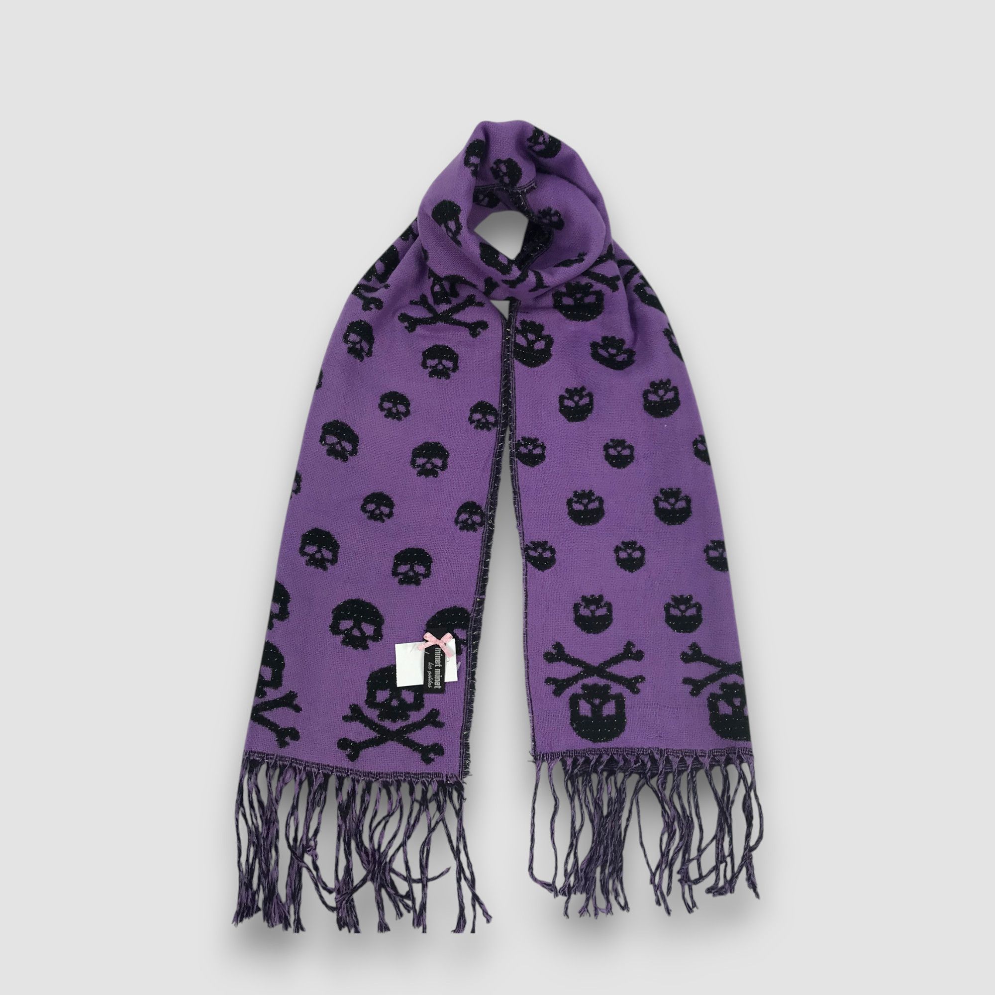 Vintage Skulls Scarf Muffler Wool Polka Dot Scarves