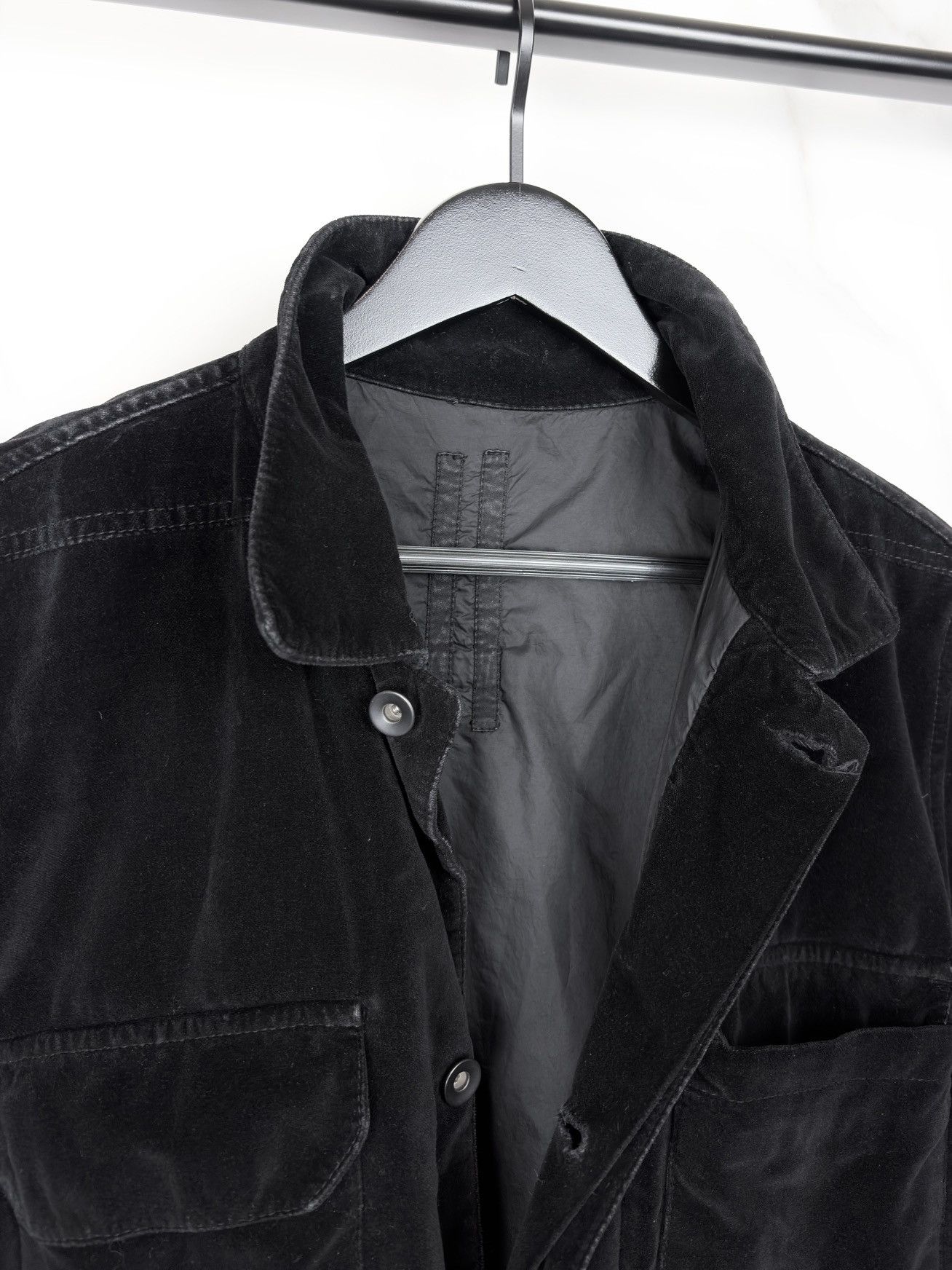 Rick Owens FW08 Rick Owens Stag Velvet Cargo Pocket Denim Jacket Size US M / EU 48-50 / 2 - 4 Thumbnail