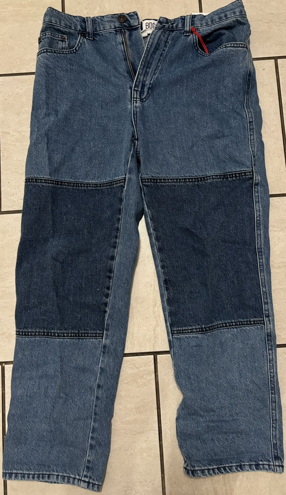 Bdg × Urban Outfitters × Vintage BDG Blue Panel Louis Skate Jean Size US 30 / EU 46 - 2 Thumbnail