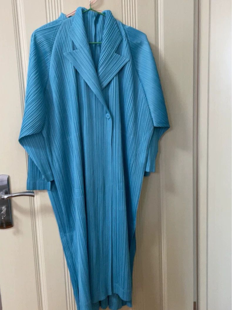 Issey Miyake Issey Miyake size:2 Sky-blue cheongsong-style dress Size L / US 10 / IT 46 - 5 Thumbnail