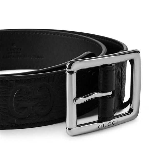 Gucci Gg Rubber Effect Leather Belt Size 26 - 4 Thumbnail