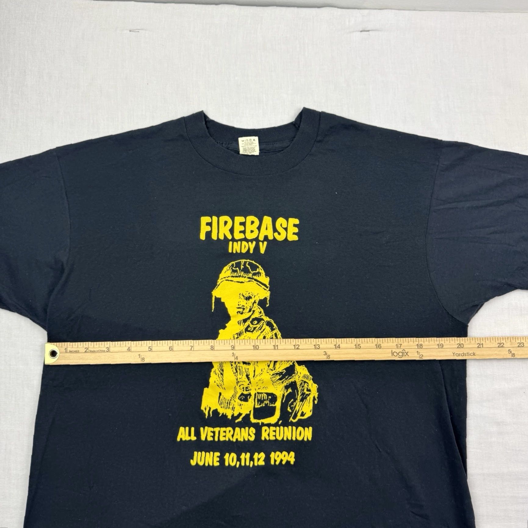 Vintage VINTAGE Firebase Indy V Veterans Reunion Shirt Adult XL Black Army 90s Mens T-Shirt Screen Stars Crew Neck Short Sleeve Size US XL / EU 56 / 4 - 5 Thumbnail