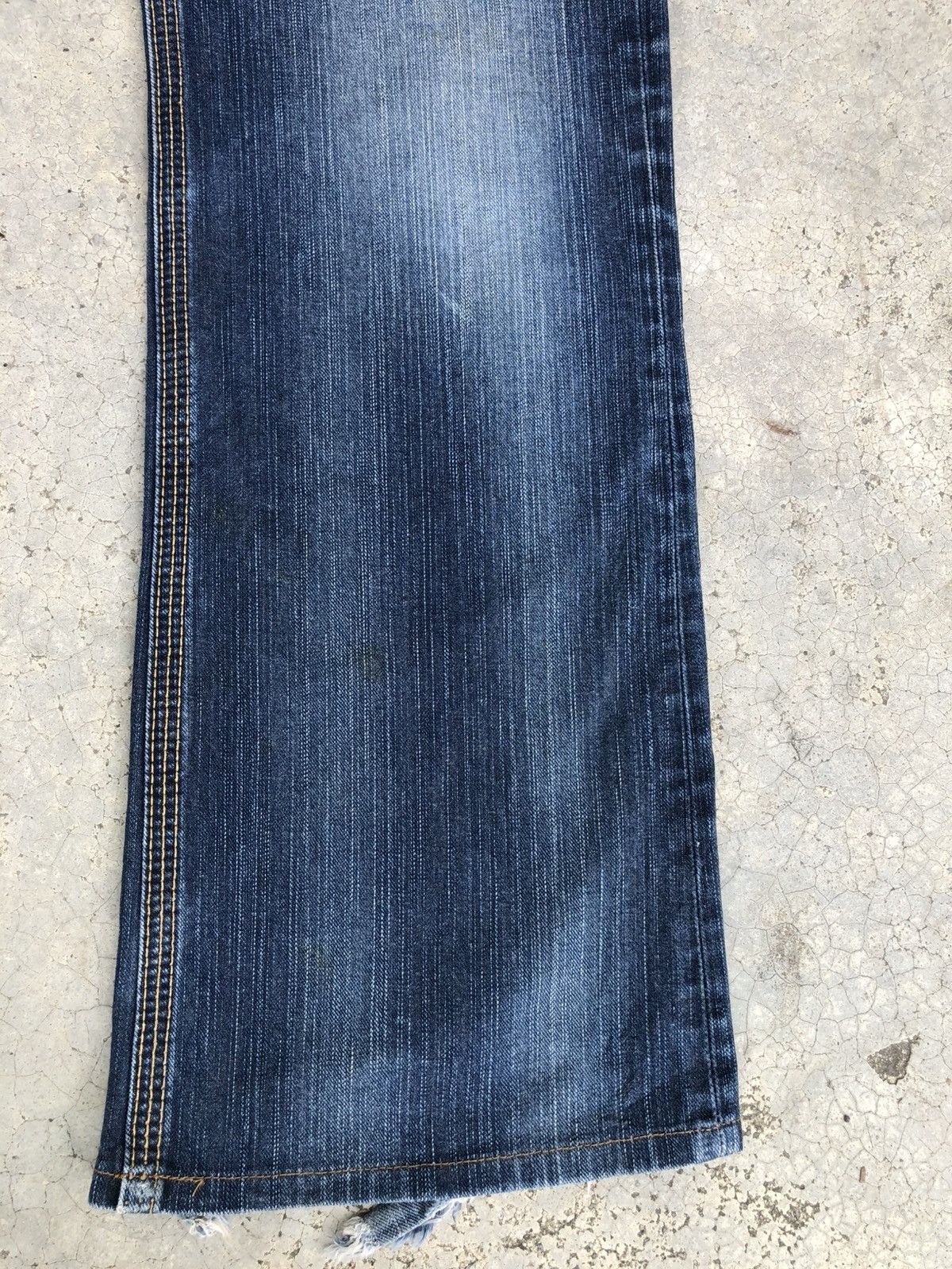 If Six Was Nine Japanese Edwin Flared Jeans Distressed Back Buckle Size US 34 / EU 50 - 7 Thumbnail