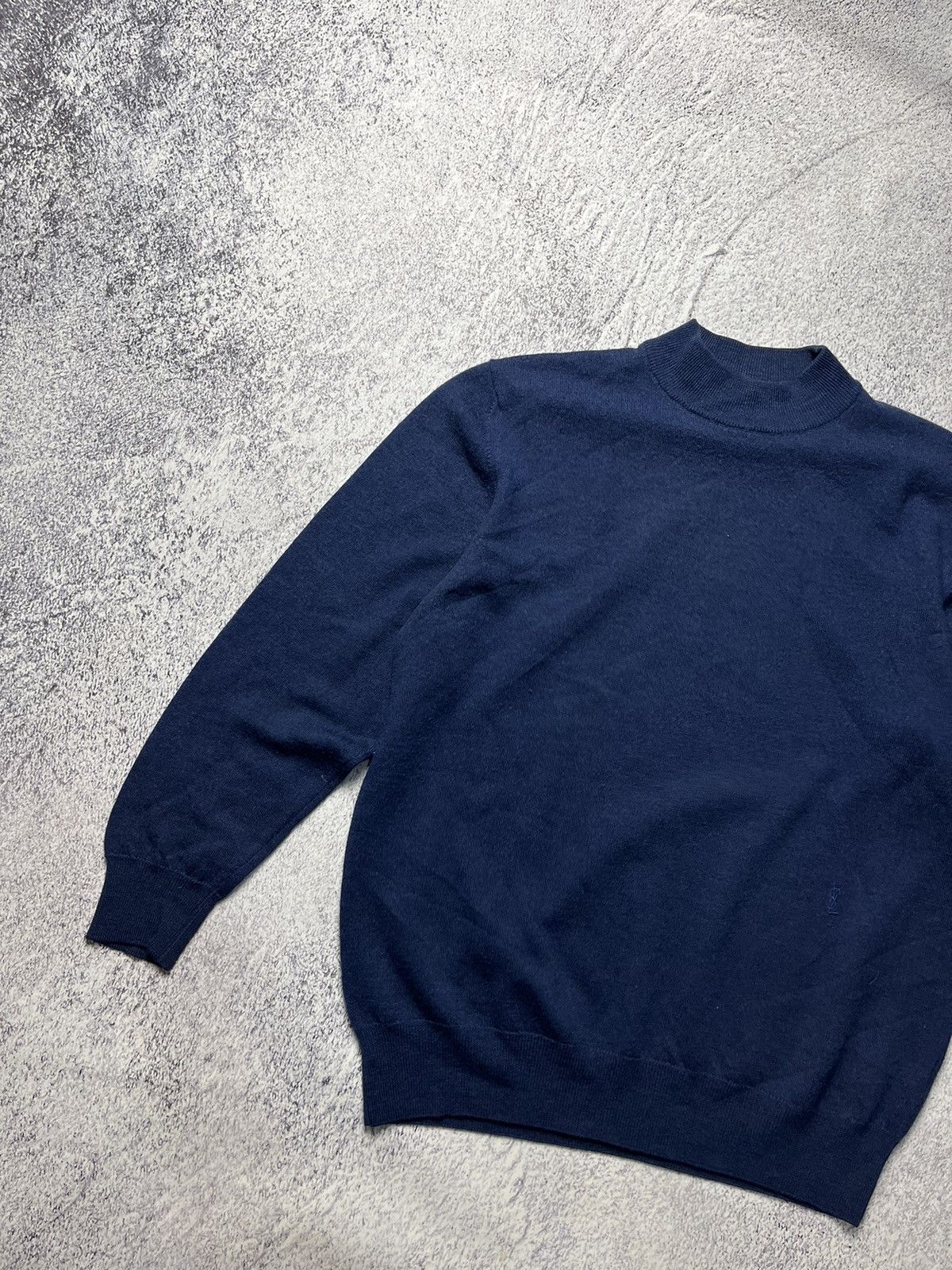 Vintage Vintage Yves Saint Laurent Knit Sweater YSL Logo Luxury 90s Size US M / EU 48-50 / 2 - 2 Thumbnail