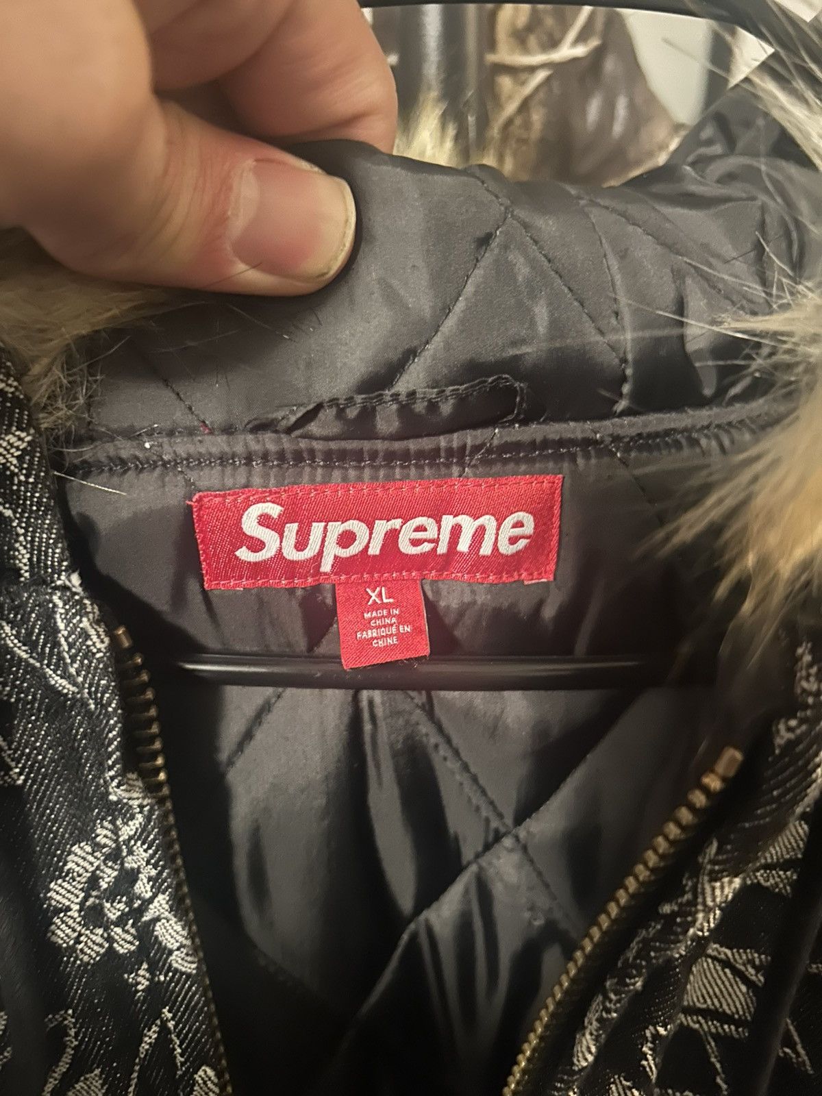 Supreme Supreme bandana jacquard denim hooded work jacket Size US XL / EU 56 / 4 - 3 Thumbnail