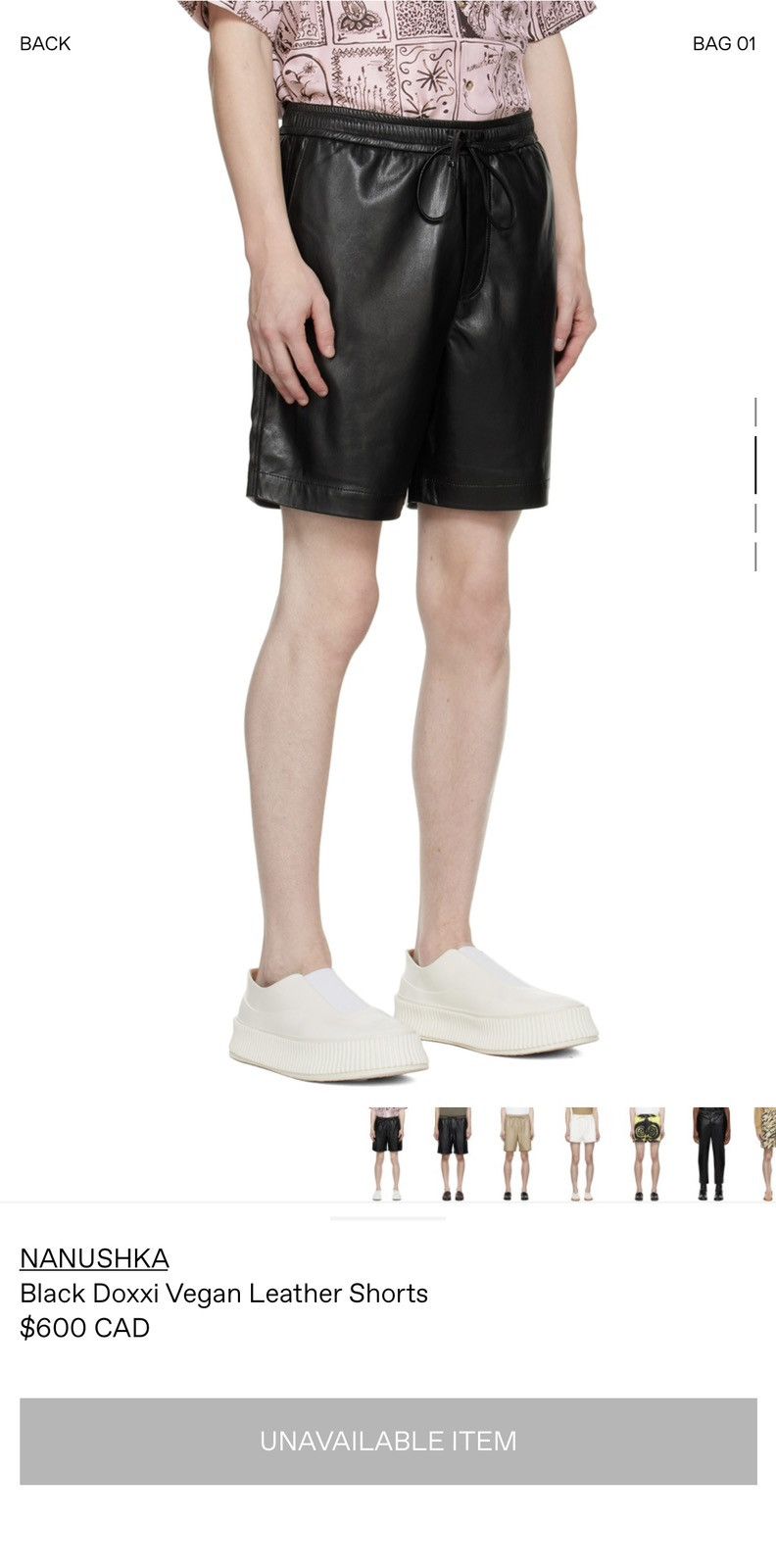 Nanushka Doxxi vegan leather short - black Size US 32 / EU 48 - 6 Thumbnail