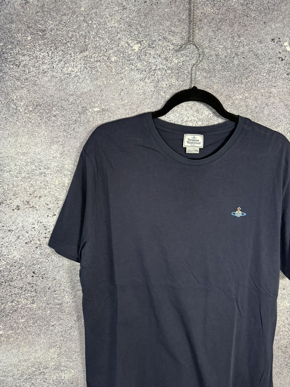 Vintage × Vivienne Westwood Vintage Vivienne Westwood Basic Logo Blue Tee Oldmoney Size US XXL / EU 58 / 5 - 2 Thumbnail