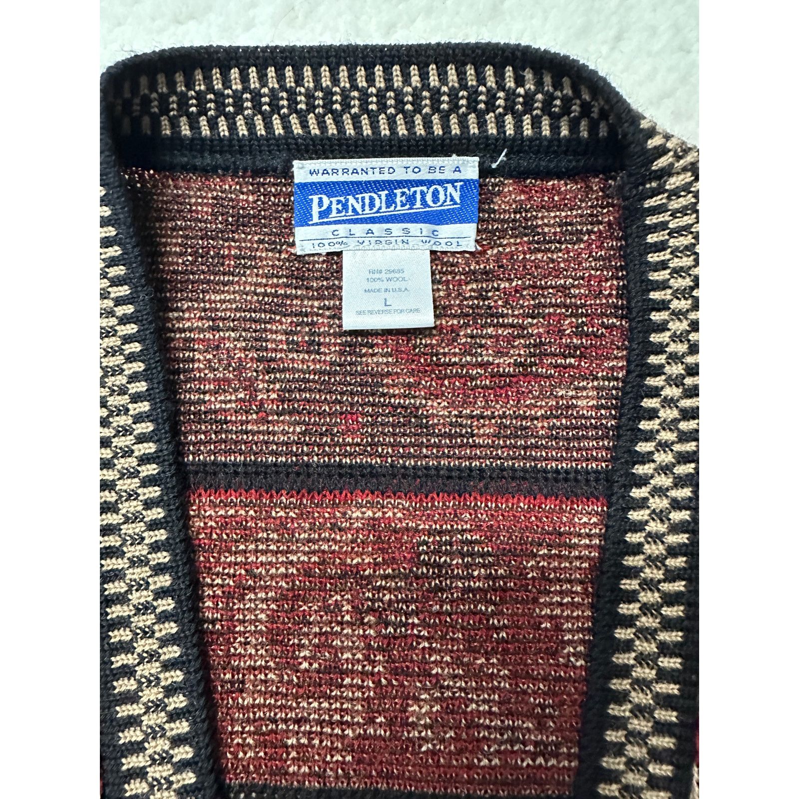 Pendleton Vintage Pendleton Womens Wool Knit Cardigan Sweater Large Size L / US 10 / IT 46 - 5 Thumbnail