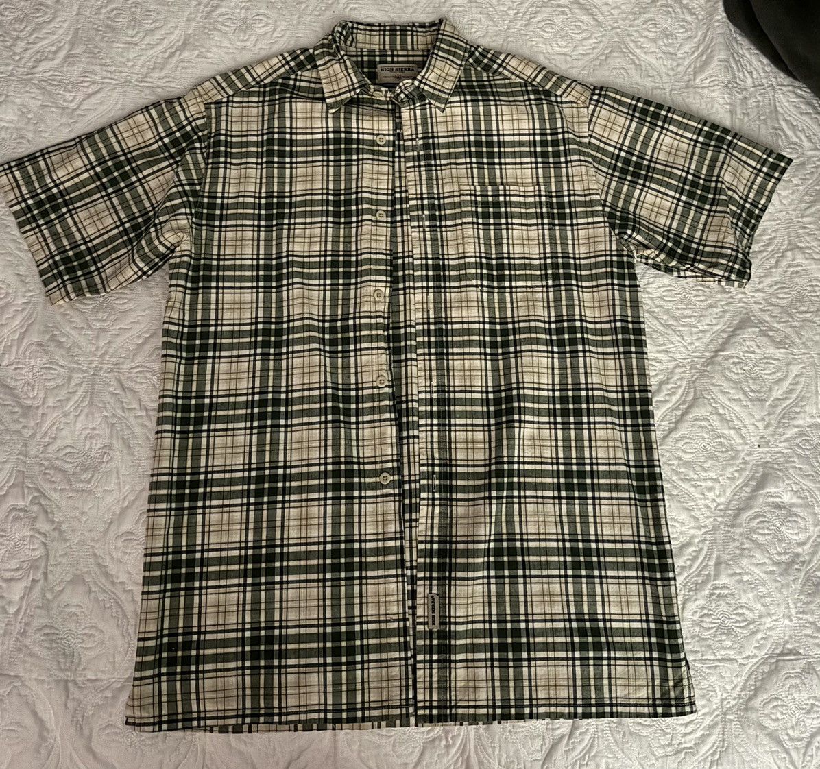 High Sierra Green and white pattern button up shirt Size US L / EU 52-54 / 3 - 1 Thumbnail