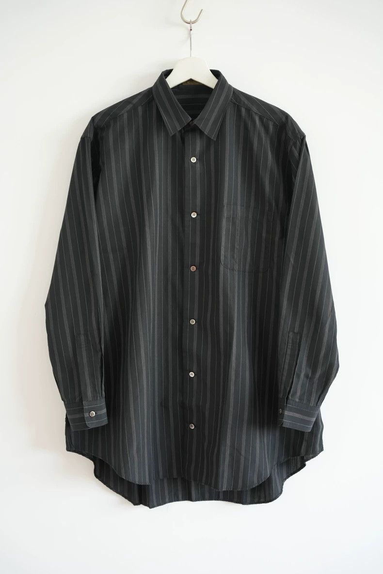 Yohji Yamamoto size os 95aw black and grey striped volumin
