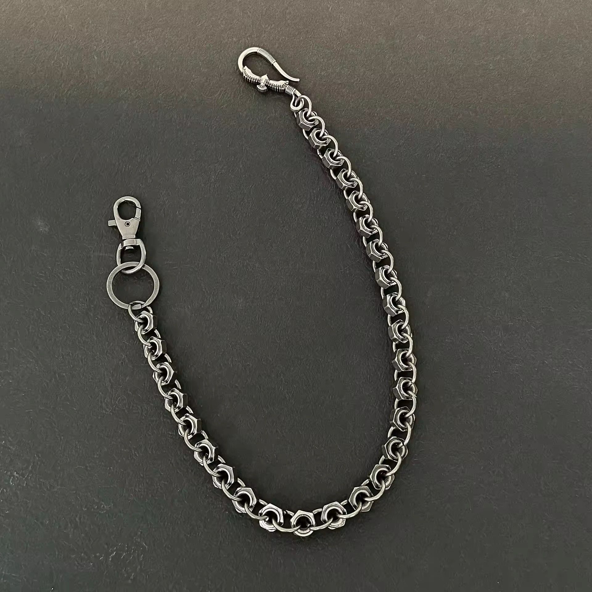 Japanese Brand Heavy Nut Chain Keychain Wallet Size ONE SIZE - 2 Thumbnail