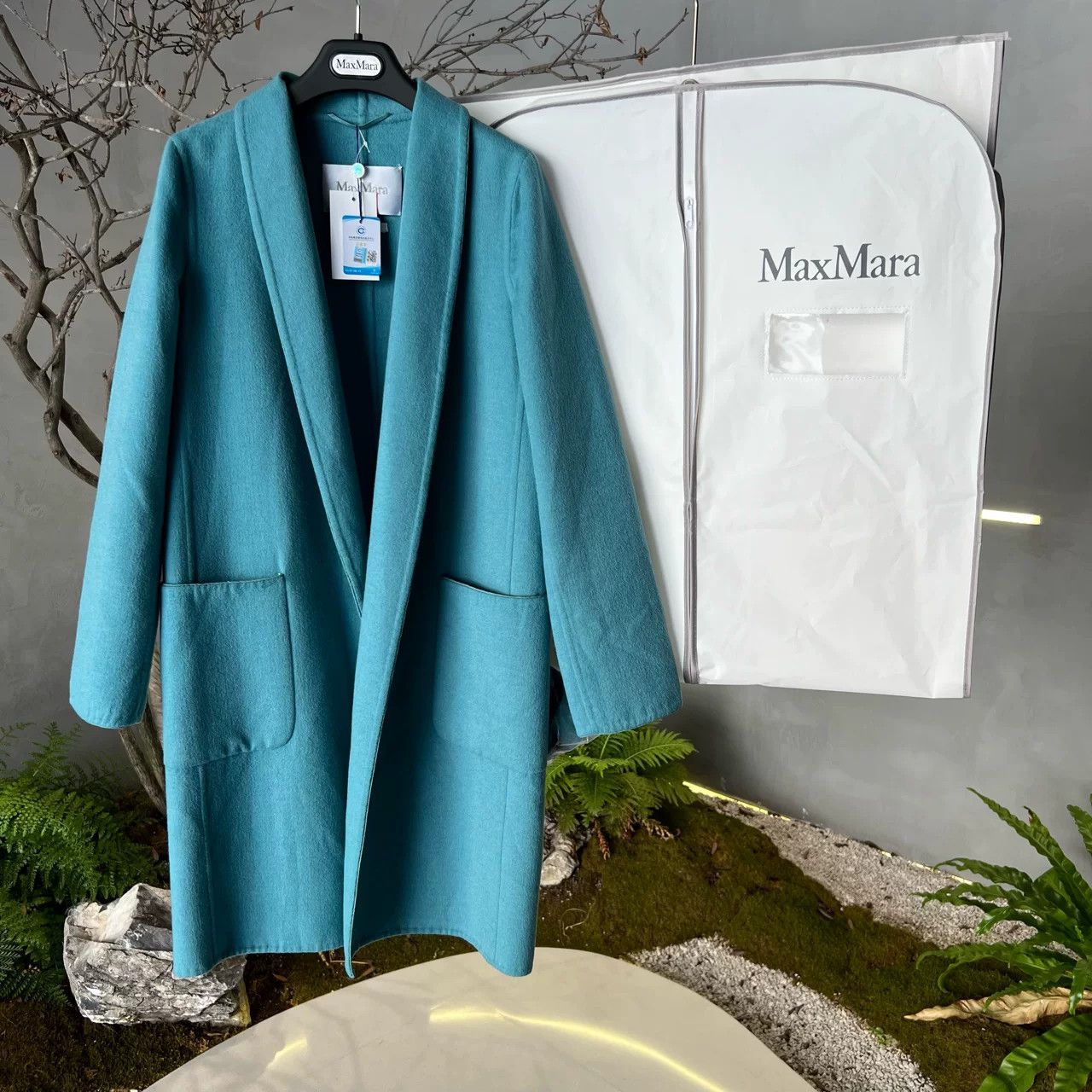 Max Mara maxmara lake blue wool coat 2409239 Size US S / EU 44-46 / 1 - 1 Thumbnail