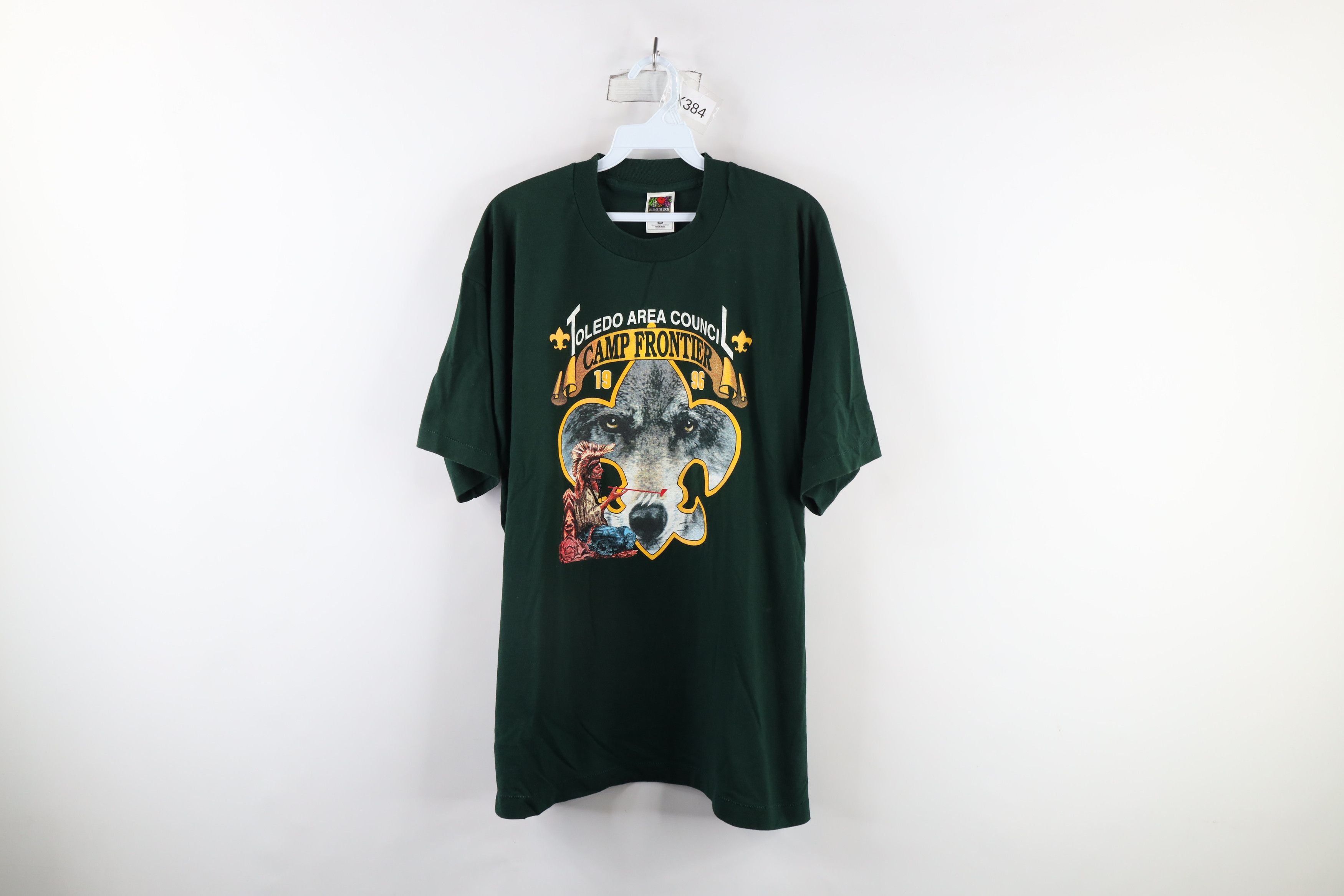 Vintage Vintage 90s Boy Scouts of America Camp Frontier T-Shirt Size US XL / EU 56 / 4 - 1 Thumbnail