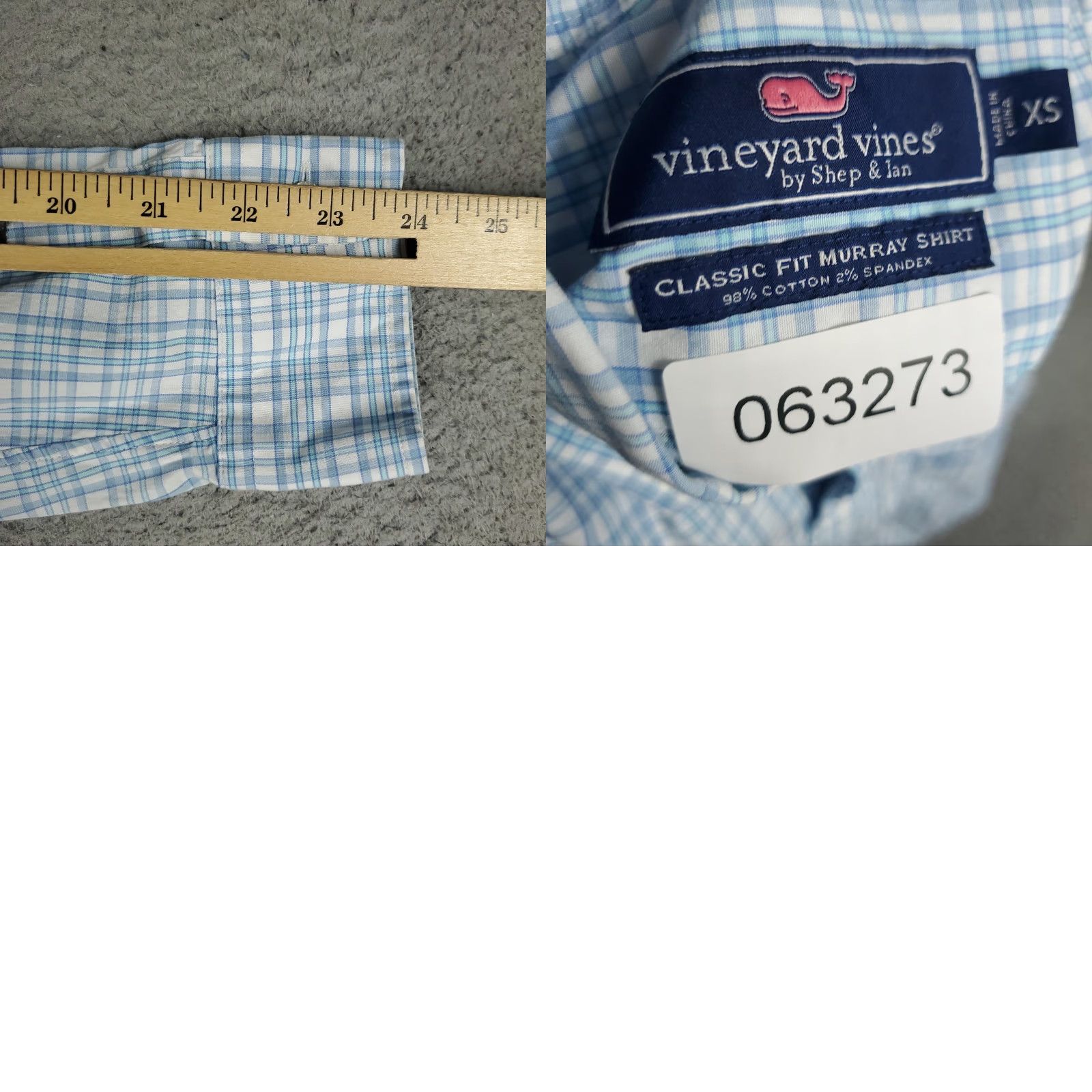 Vineyard Vines VINEYARD VINES Shirt Mens XS Blue Plaid Murray Classic Fit Long Sleeve Stretch Button-Down Casual - Men XS Blue Plaid 90s? (No, avoid 90s) Size US XS / EU 42 / 0 - 8 Thumbnail