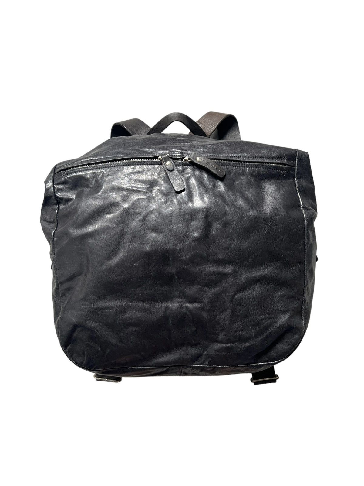 M0851 M0851 Leather Square Backpack Size ONE SIZE - 4 Thumbnail
