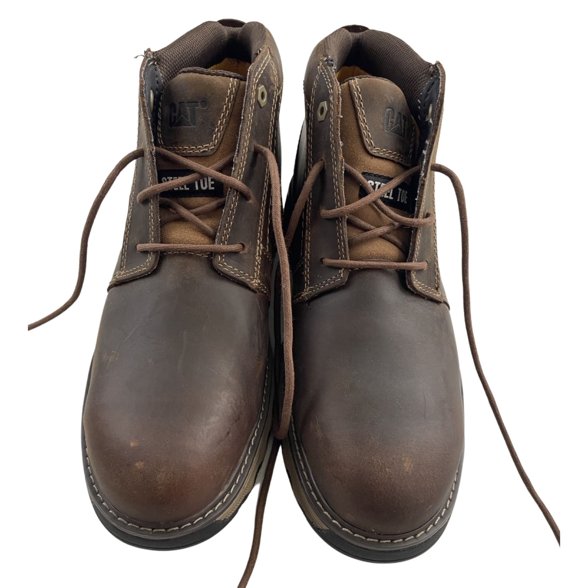 Caterpillar CAT Caterpillar Mens Brown Steel Toe Work Boots Size US 10.5 / EU 43-44 - 2 Thumbnail