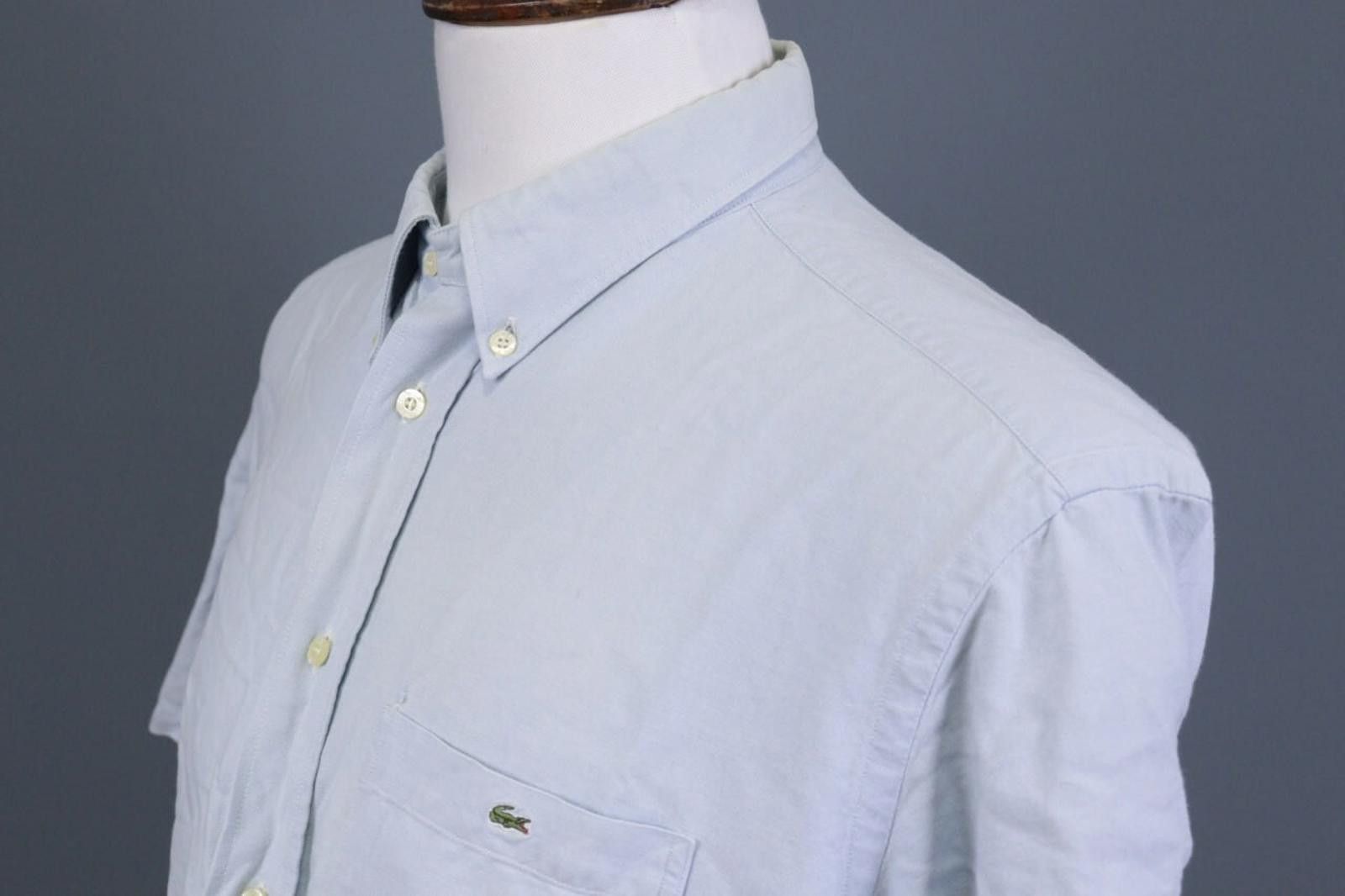 Lacoste Lacoste Blue Short Sleeve Button Down Casual Shirt Size 44 Size US M / EU 48-50 / 2 - 9 Thumbnail