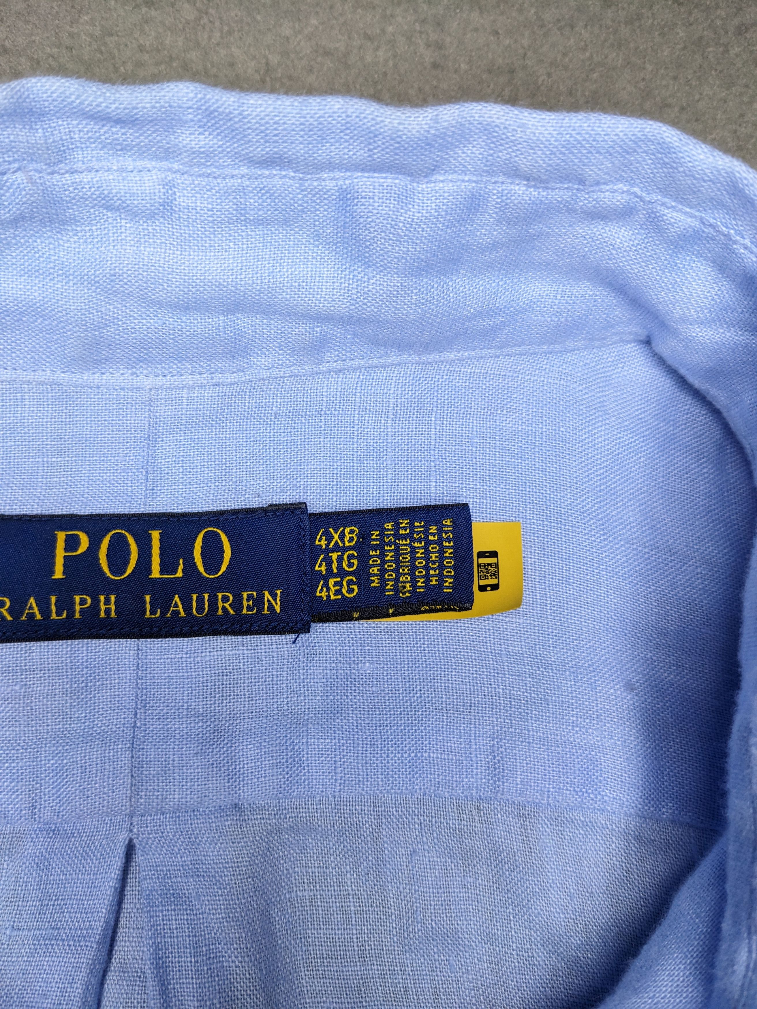 Polo Ralph Lauren Polo Ralph Lauren 100% Linen Shirt 4XB Button Down Blue Size US XXL / EU 58 / 5 - 6 Thumbnail