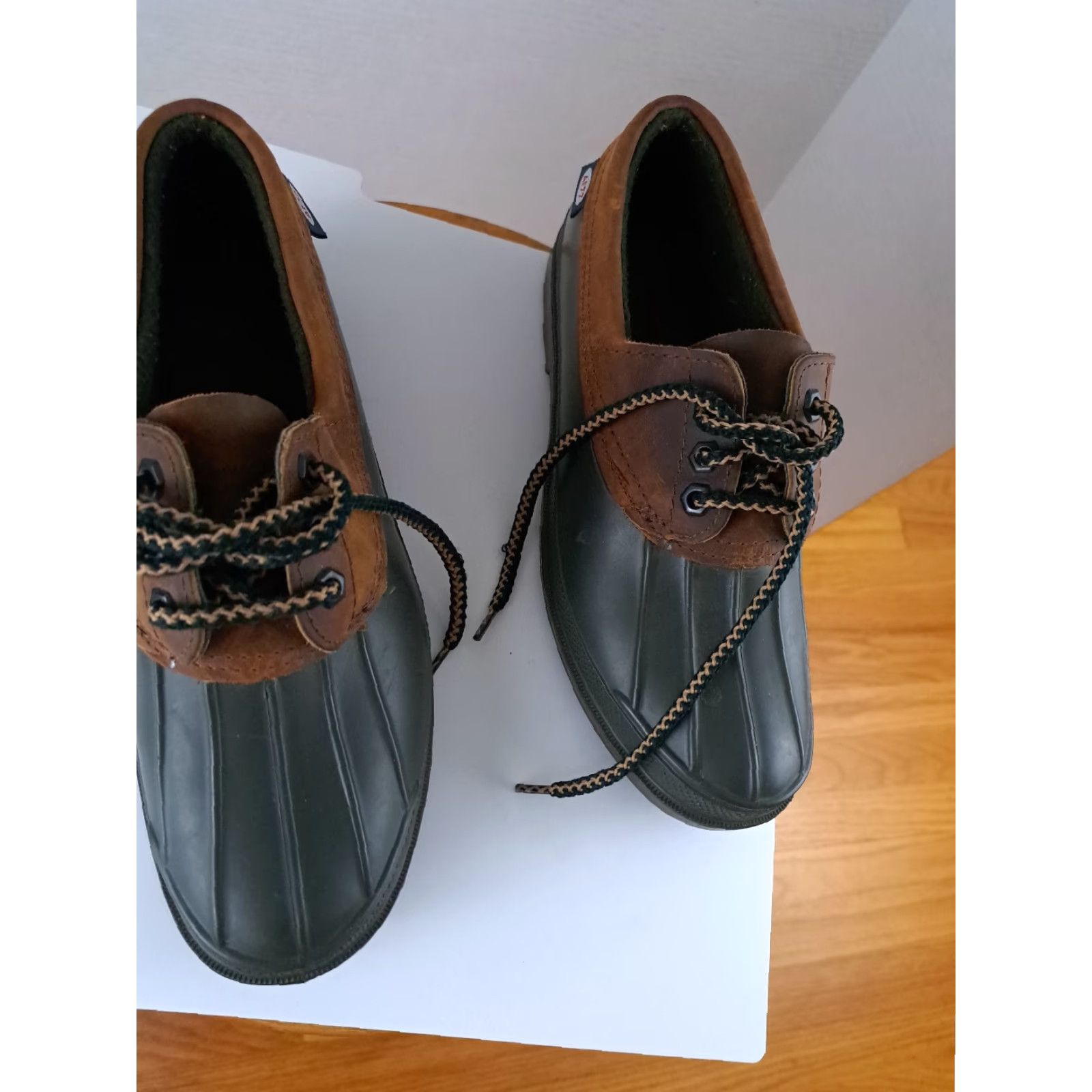 Vintage Kamik Woman Boot Ankle Duck Green 8 M Canada Weather Rain UK 6 US 8 Leather Size US 6 / IT 36 - 3 Thumbnail