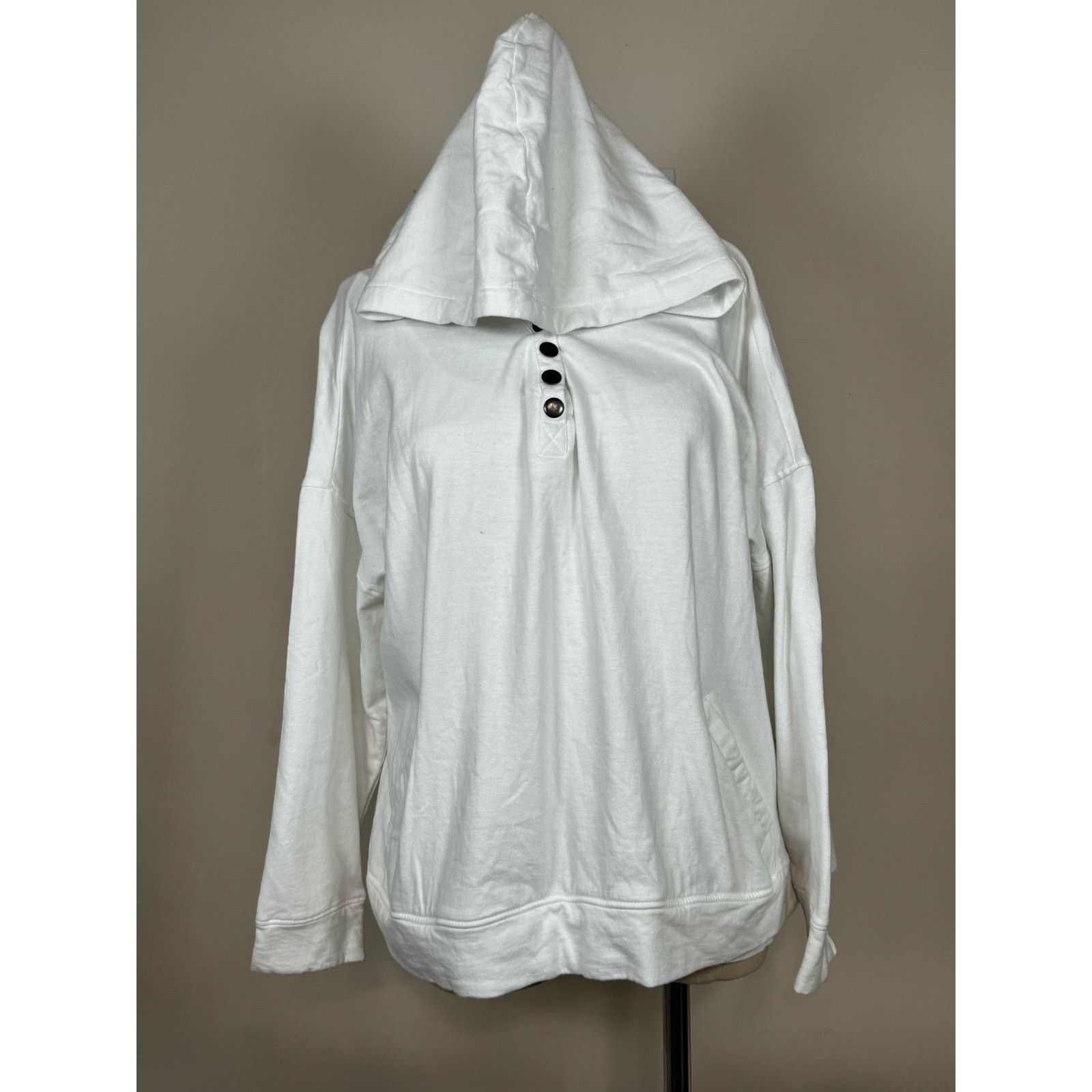 Unknown London French Laundry Pockets 1/4 Quarter Zip Button Snap Sweater Size L / US 10 / IT 46 - 1 Thumbnail