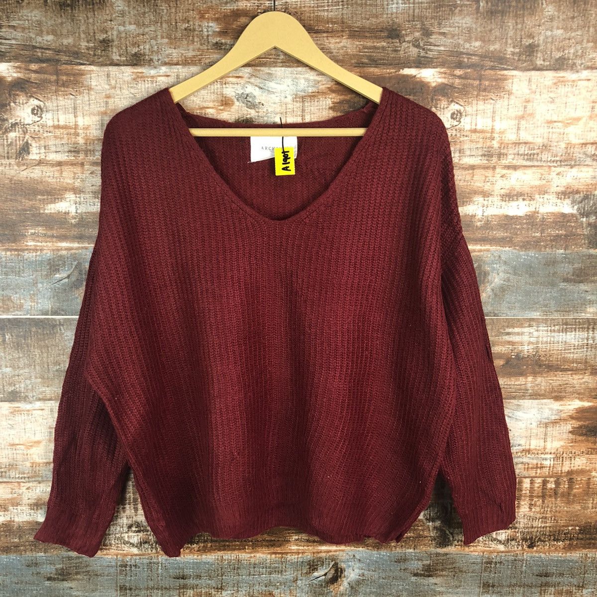 Homespun Knitwear × Japanese Brand Archives Maroon Knitwear #A1901 Size M / US 6-8 / IT 42-44 - 3 Thumbnail