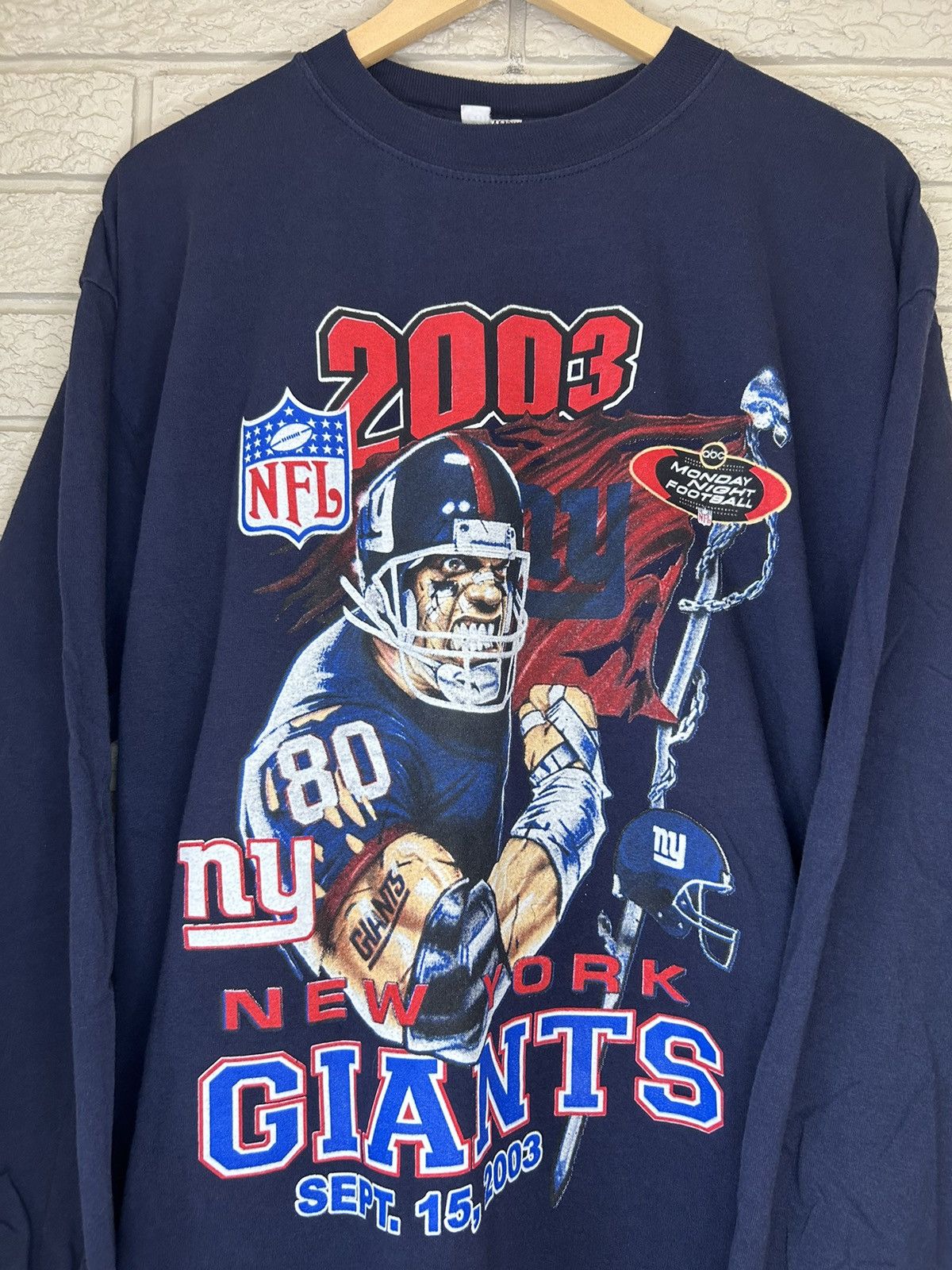 NFL Vintage NFL New York Giants Graphic Long Sleeve Shirt Rare Size US XL / EU 56 / 4 - 2 Thumbnail