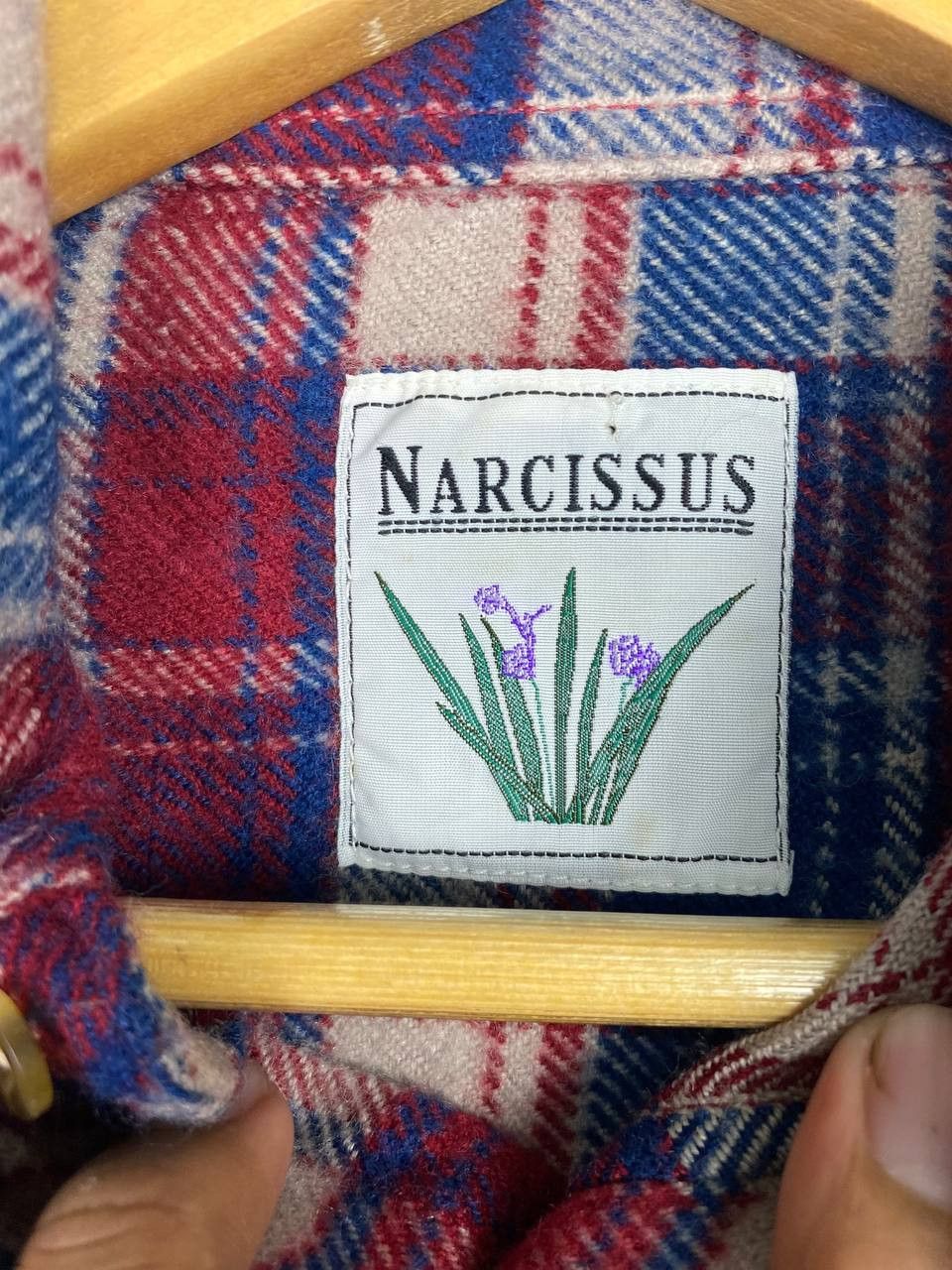 Flannel narcissus japanese brand wool flannel shirt nice design Size US L / EU 52-54 / 3 - 6 Thumbnail