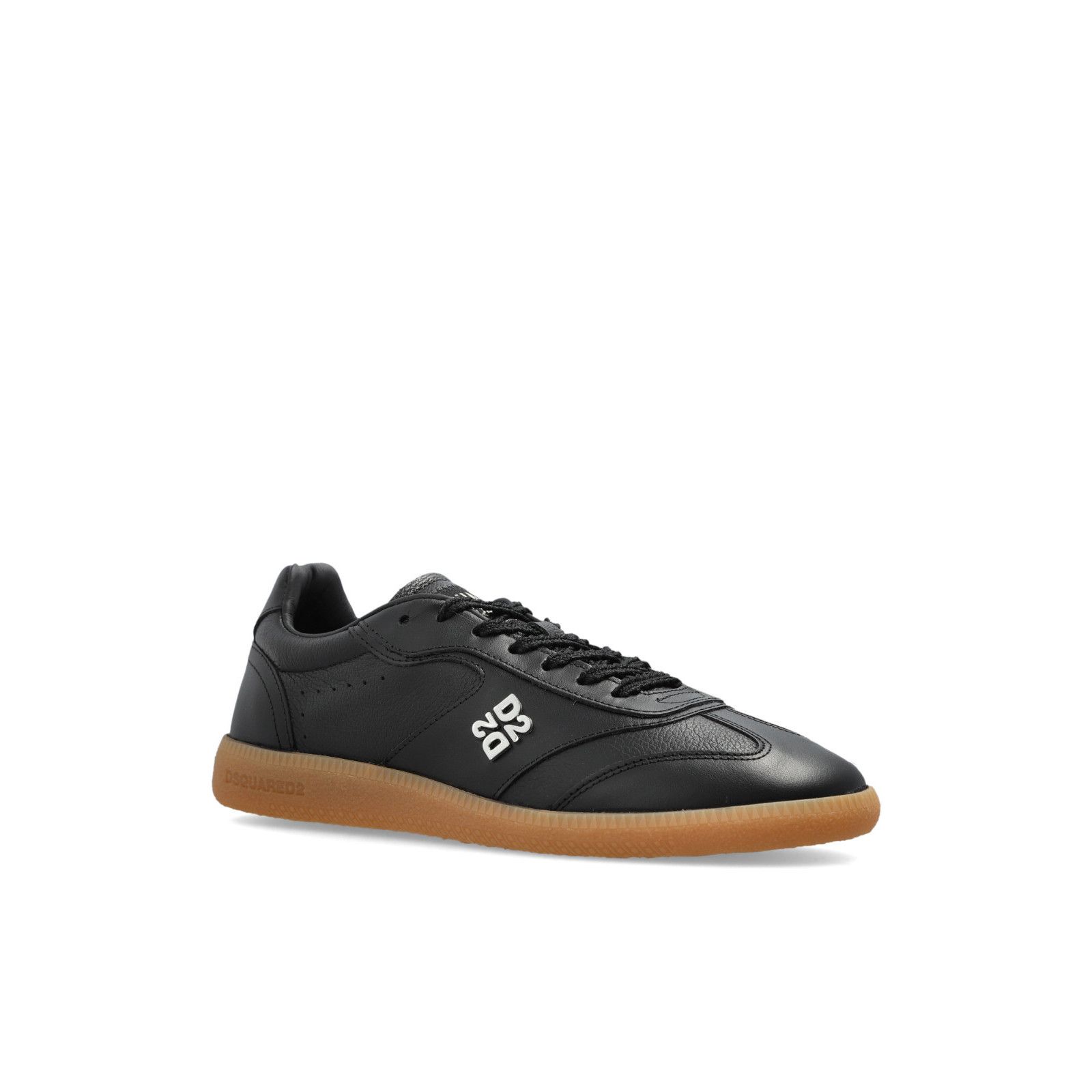 Dsquared2 DSQUARED2 Rebels Black Leather Sneakers New & Authentic (Wom Size US 8.5 / IT 38.5 - 2 Thumbnail