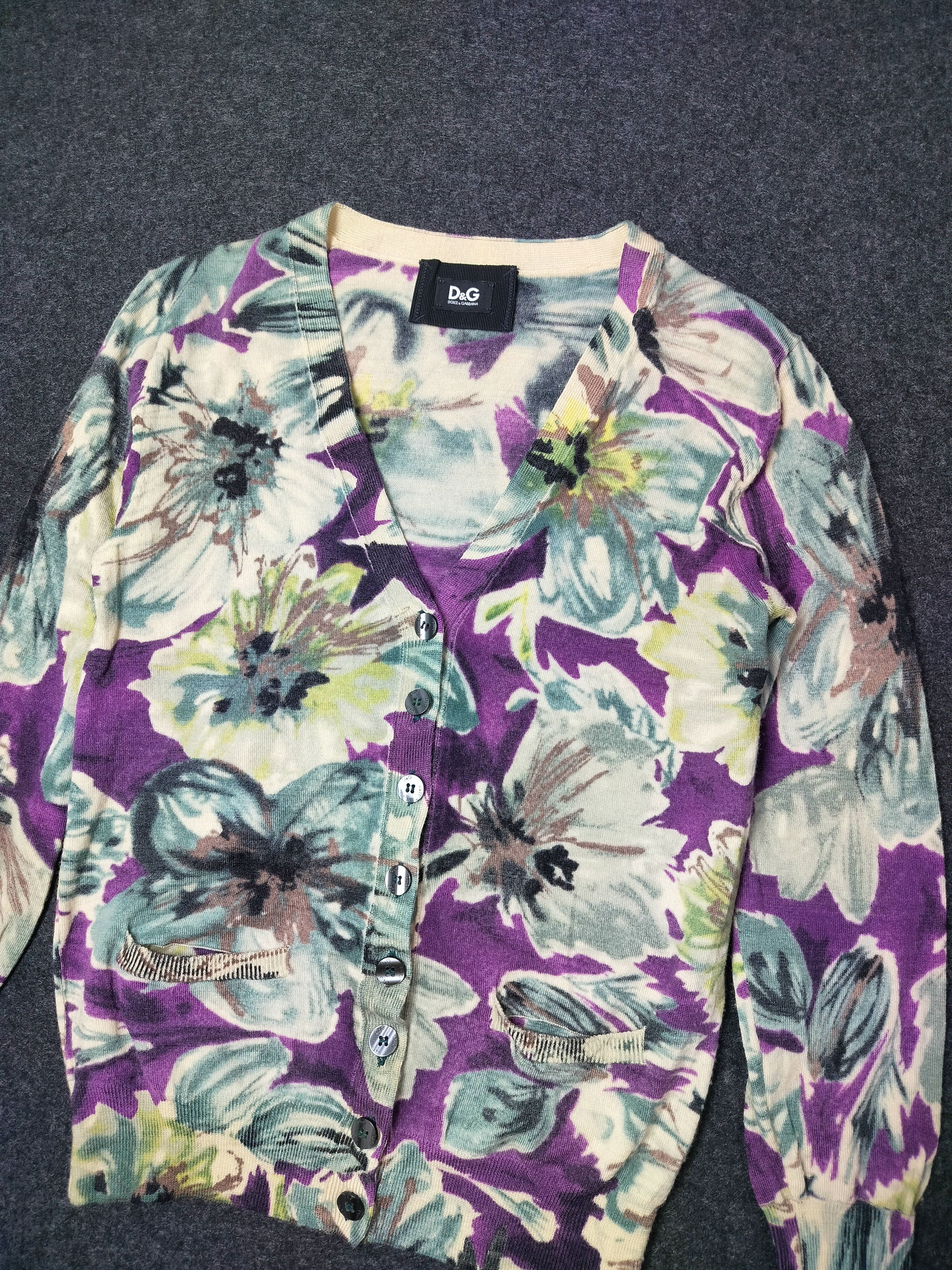 Dolce & Gabbana D&G Floral Cardigan Size M / US 6-8 / IT 42-44 - 3 Thumbnail