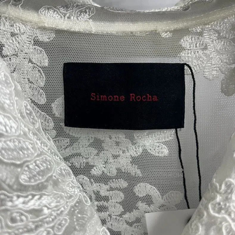 Simone Rocha simone rocha white lace material embroidered logo short sle Size US L / EU 52-54 / 3 - 2 Thumbnail