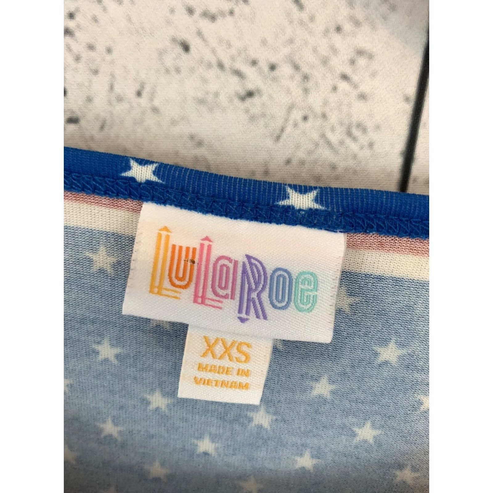 Vintage LULAROE Irma Hi Low Tunic Top American Flag 4th of July Shirt XXS Women Tunic Blue Womens Size XXS / US 00 / IT 34 - 2 Thumbnail