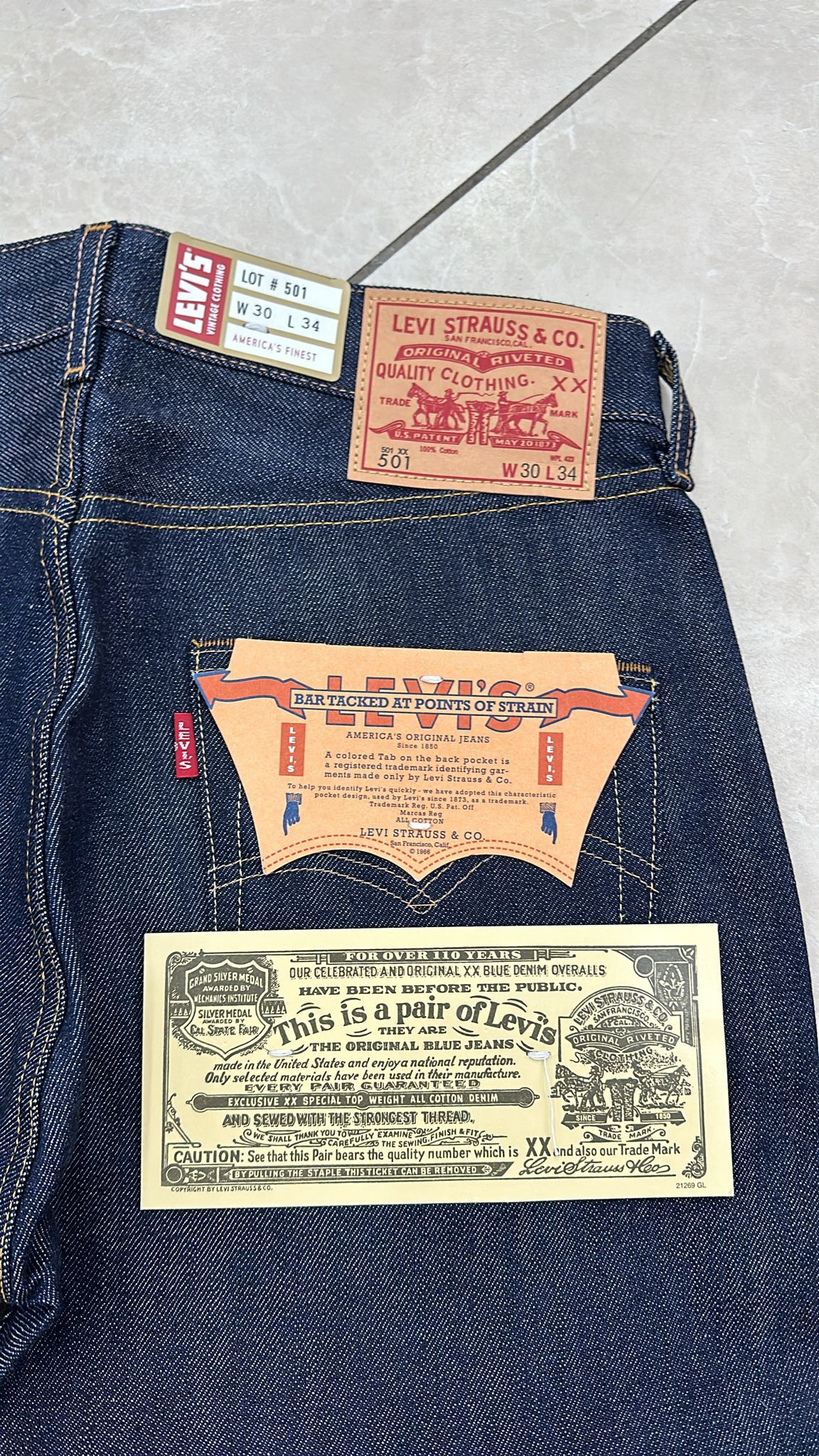Levi's Vintage Clothing LVC Levi's Vintage Clothing 1966 501XX BigE Selvedge Jeans Size US 30 / EU 46 - 6 Thumbnail