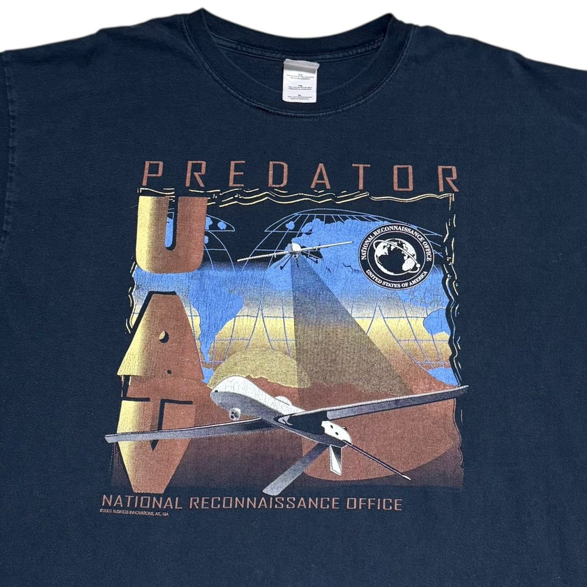 Gildan 2001 Gildan Predator UAV Military Recon Black Shirt Adult XL Size US XL / EU 56 / 4 - 2 Thumbnail