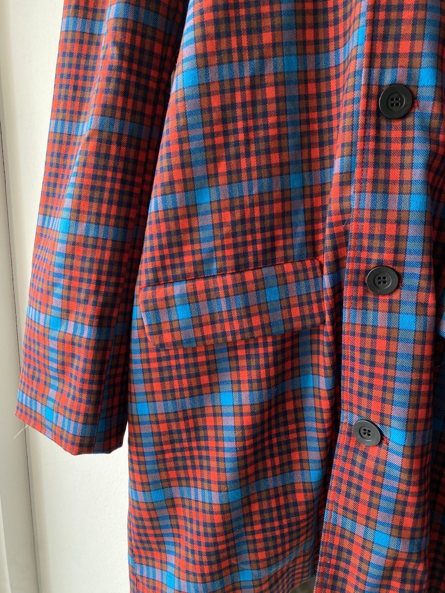 Acne Studios NWT $560 - Deadstock Check Long Split Trench Coat Size US L / EU 52-54 / 3 - 11 Thumbnail