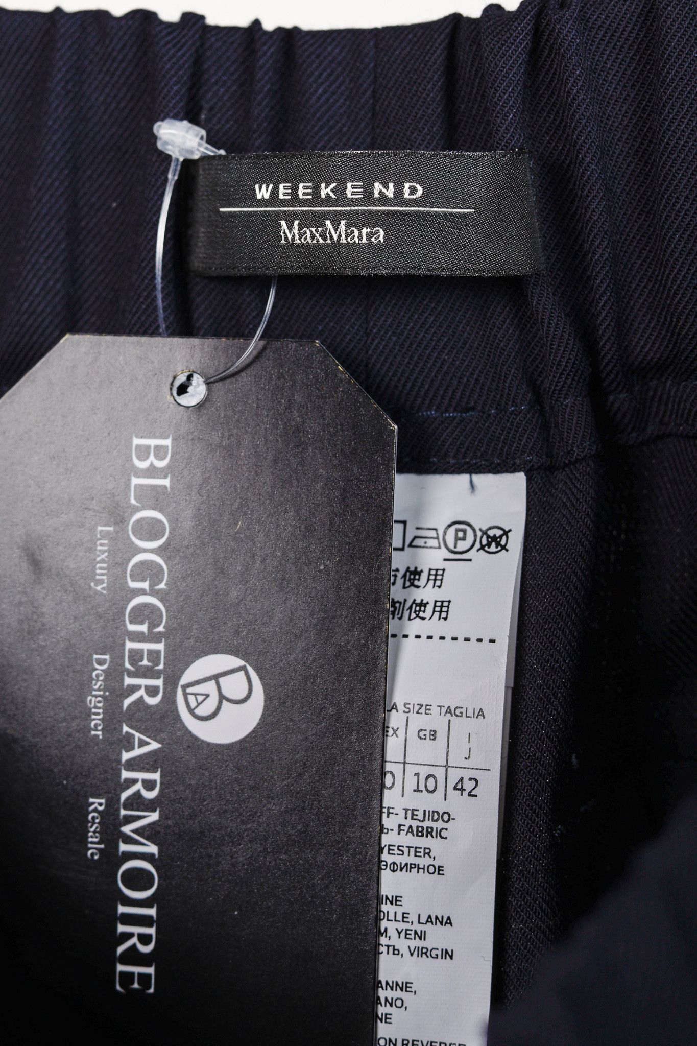 Weekend Max Mara Weekend Max Mara AW/19 Wool-Blend Twill Tapered Trousers Size 30" / US 8 / IT 44 - 4 Thumbnail