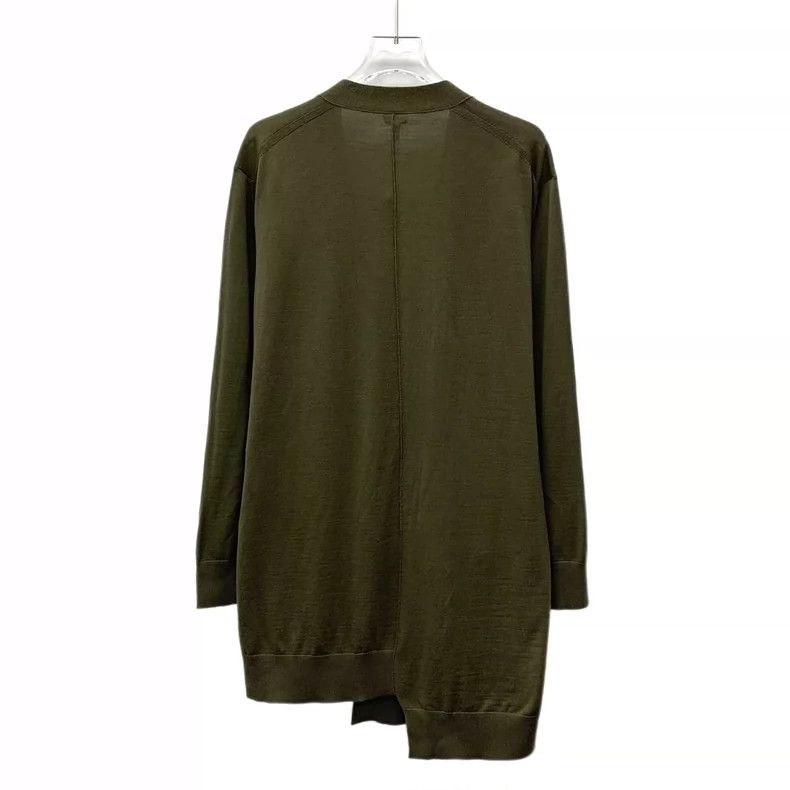 Loewe Loewe Military green wool V-neck single row button irregul Size S / US 4 / IT 40 - 2 Thumbnail