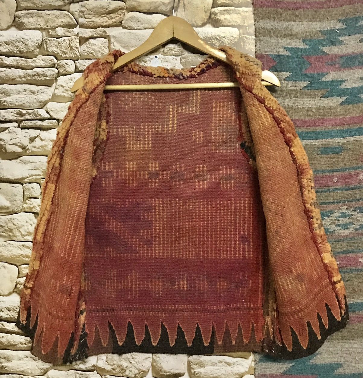 Handmade × Vintage Vintage Hand -Made Rug Vest Size US M / EU 48-50 / 2 - 3 Thumbnail