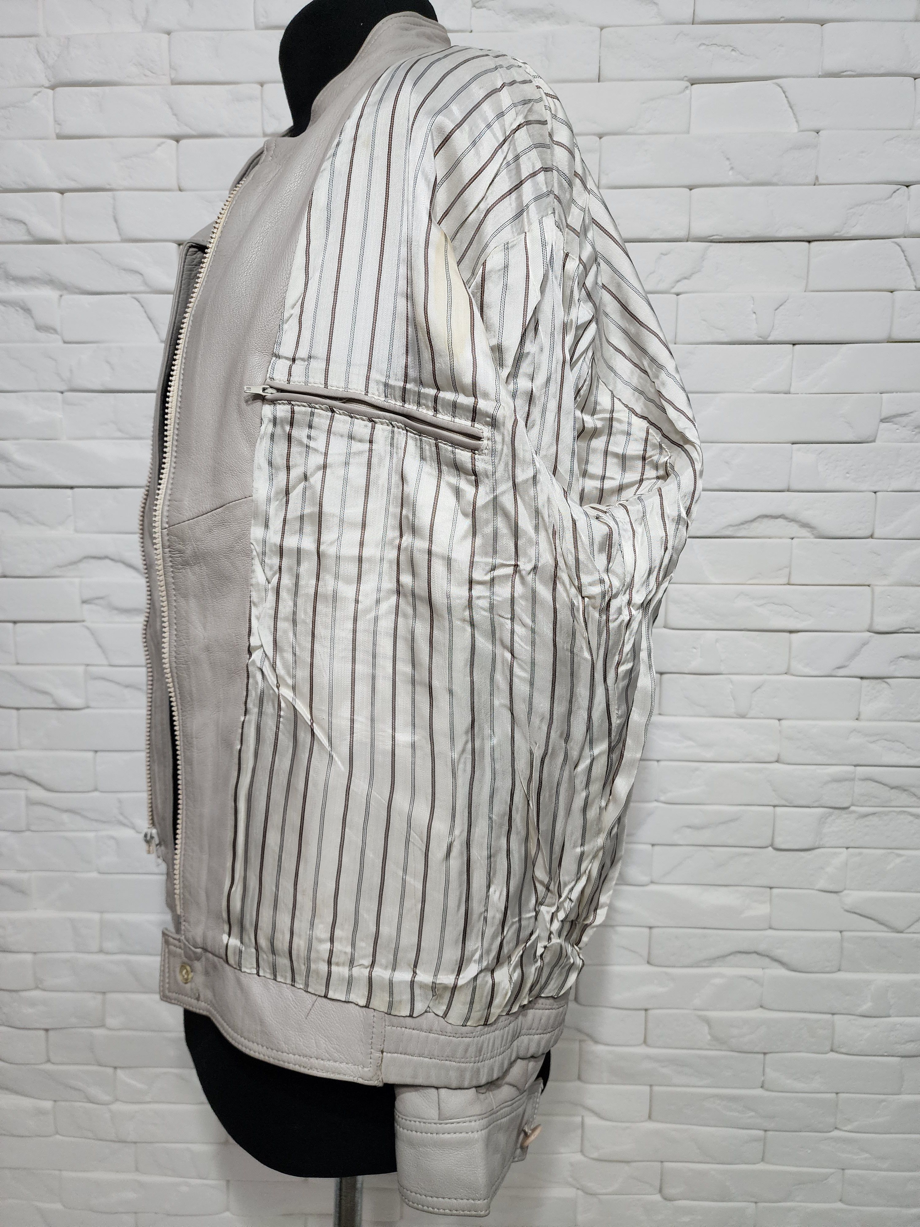 Genuine Leather Men's leather jacket in gray Size US L / EU 52-54 / 3 - 9 Thumbnail
