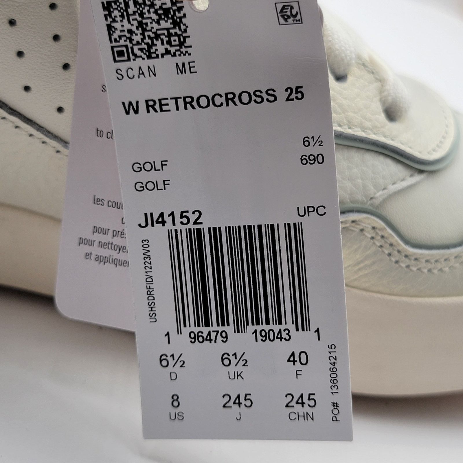 Adidas Adidas RetroCross 25 White Silver Gum Golf Shoes Women's 8 Size US 8 / IT 38 - 8 Thumbnail
