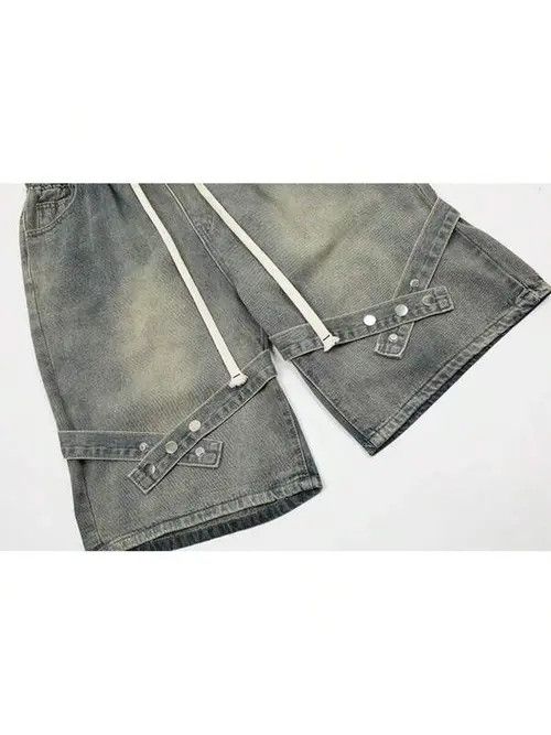 Jean Opium Y2k Shorts Jorts Washed Denim Size US 32 / EU 48 - 2 Thumbnail