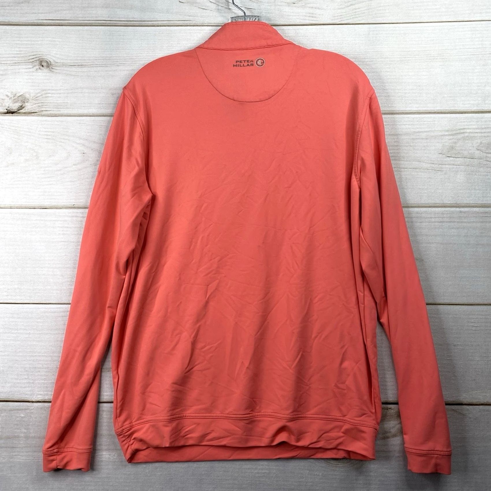 Peter Millar Peter Millar Crown Sport Pullover Mens M 1/4 Zip Coral Orange Breathable Lightweight Moisture Wicking Golf Performance Casual Hoodie (Adapt as needed) Size US M / EU 48-50 / 2 - 7 Thumbnail