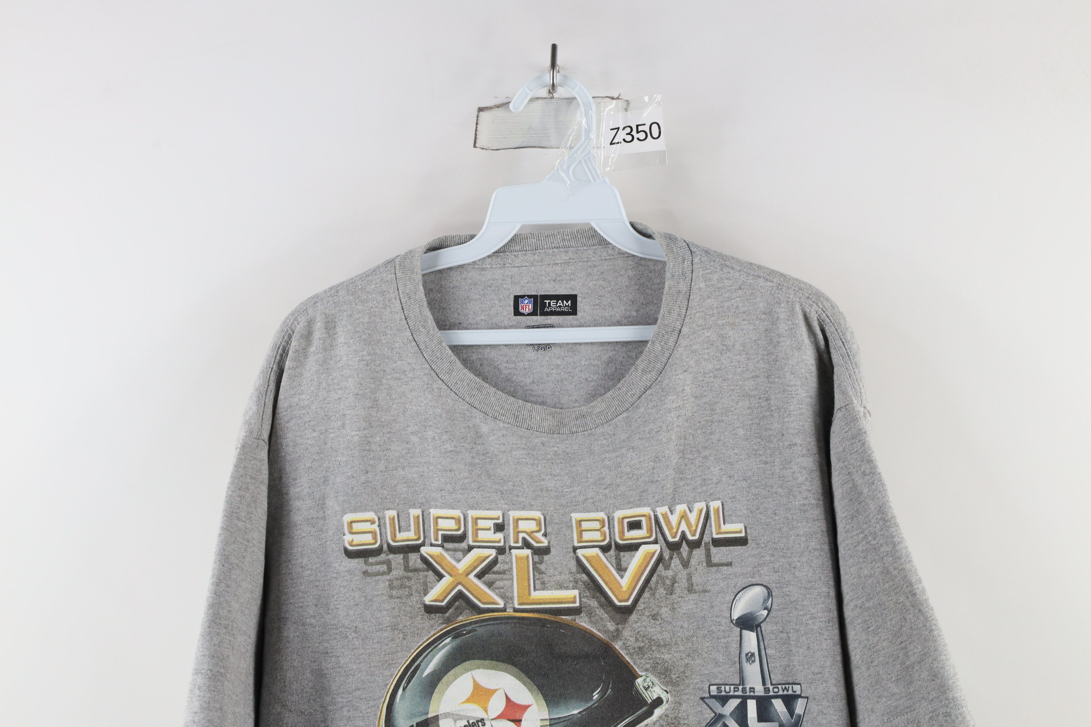 Vintage Y2K Super Bowl XLV Pittsburgh Steelers Football T-Shirt Size US L / EU 52-54 / 3 - 2 Thumbnail
