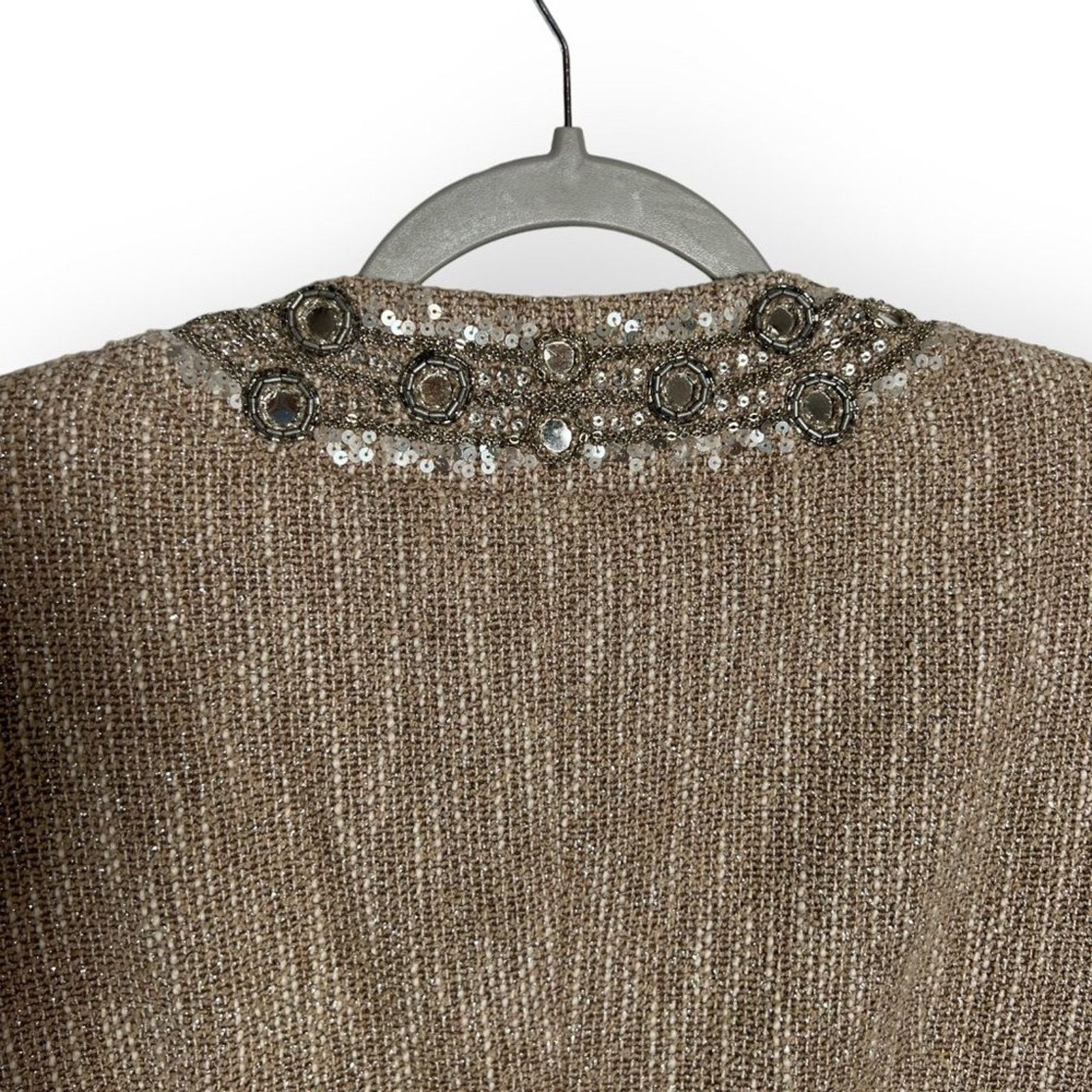Lafayette 148 Lafayette 148 Sequined Tweed Blazer 6 Brown Textured Jacket Size M / US 6-8 / IT 42-44 - 7 Thumbnail