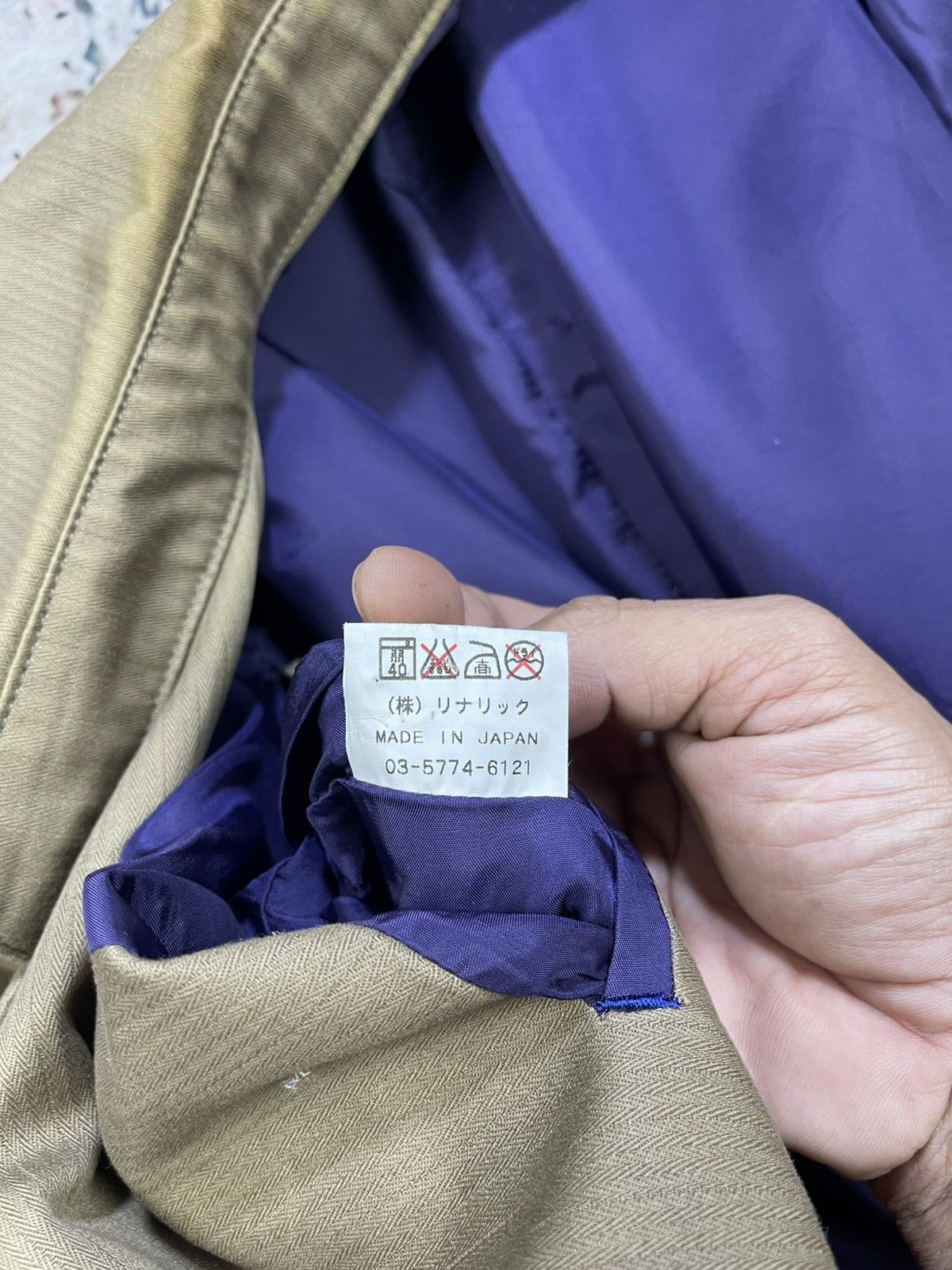 Japanese Brand Swingin Slily Herringbone Laced Gusset Jacket Size US M / EU 48-50 / 2 - 16 Thumbnail